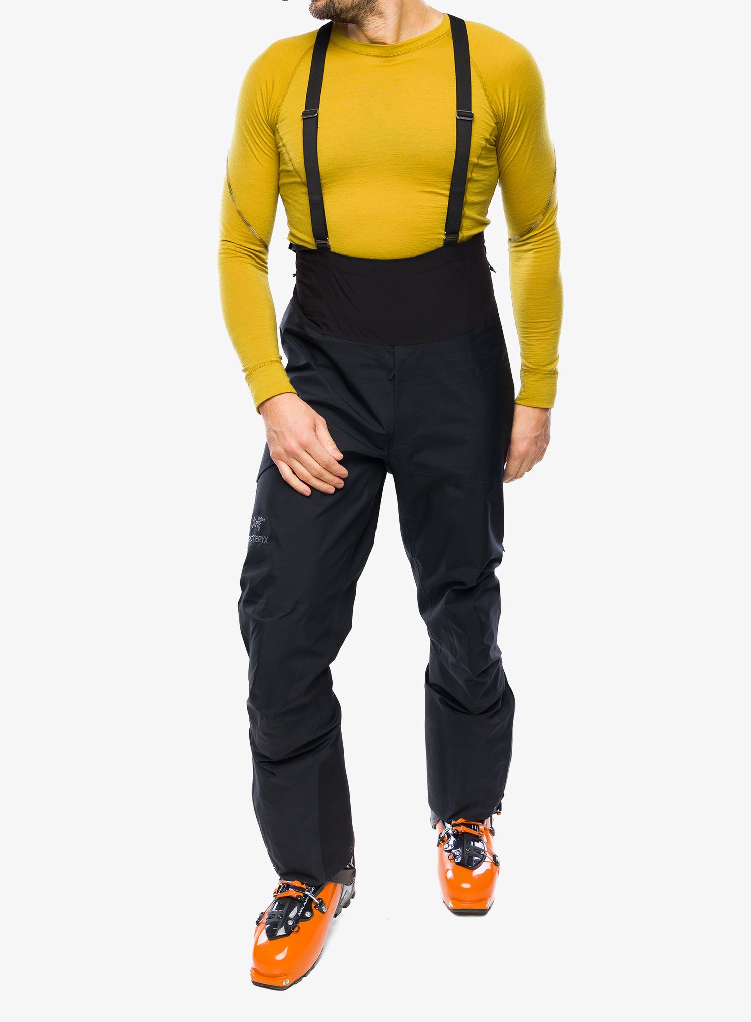 Hlače za turno smučanje Arcteryx Alpha SV Bib - blk