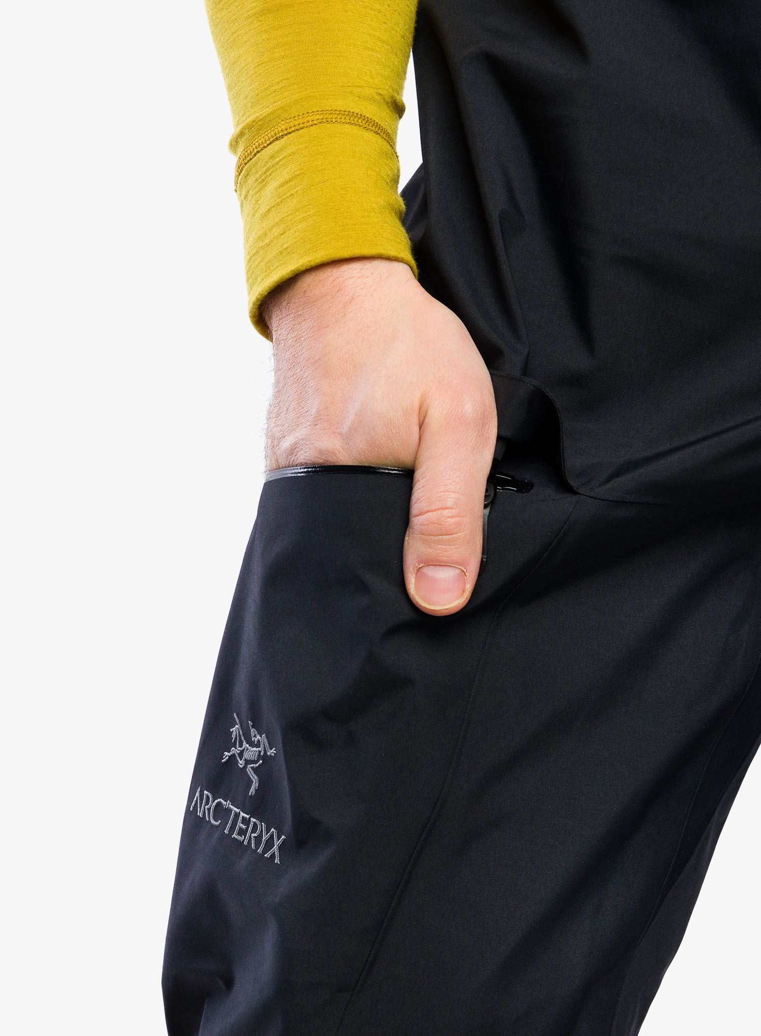 Hlače za turno smučanje Arcteryx Alpha SV Bib - blk