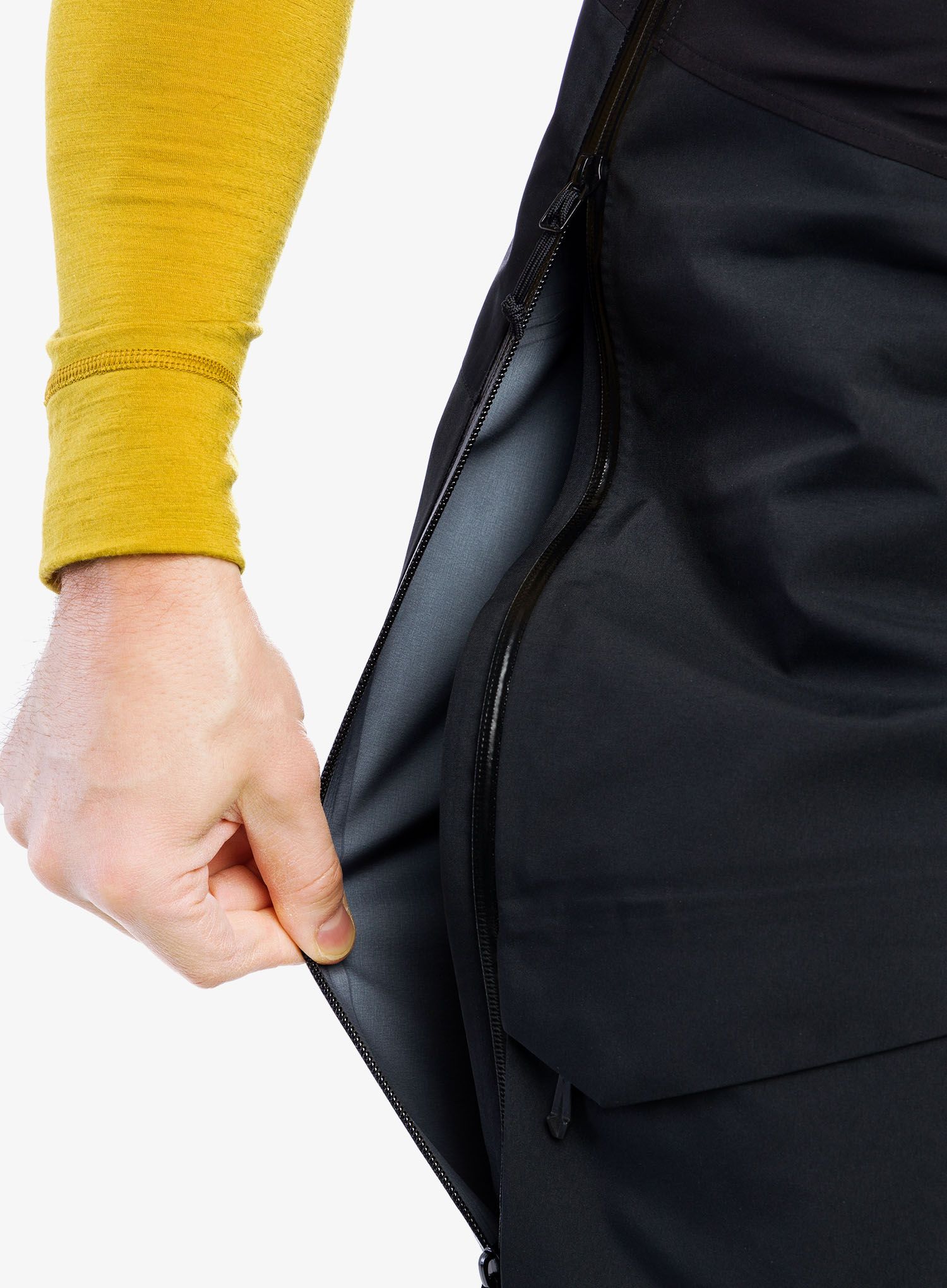 Hlače za turno smučanje Arcteryx Alpha SV Bib - blk