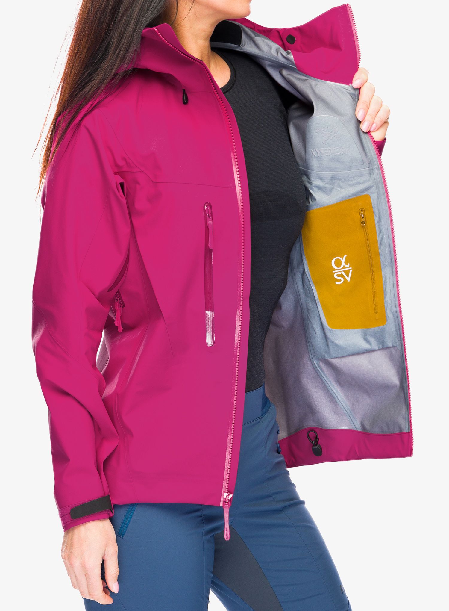 Ženska nepremočljiva jakna Arcteryx Alpha SV Jacket - amaranthus