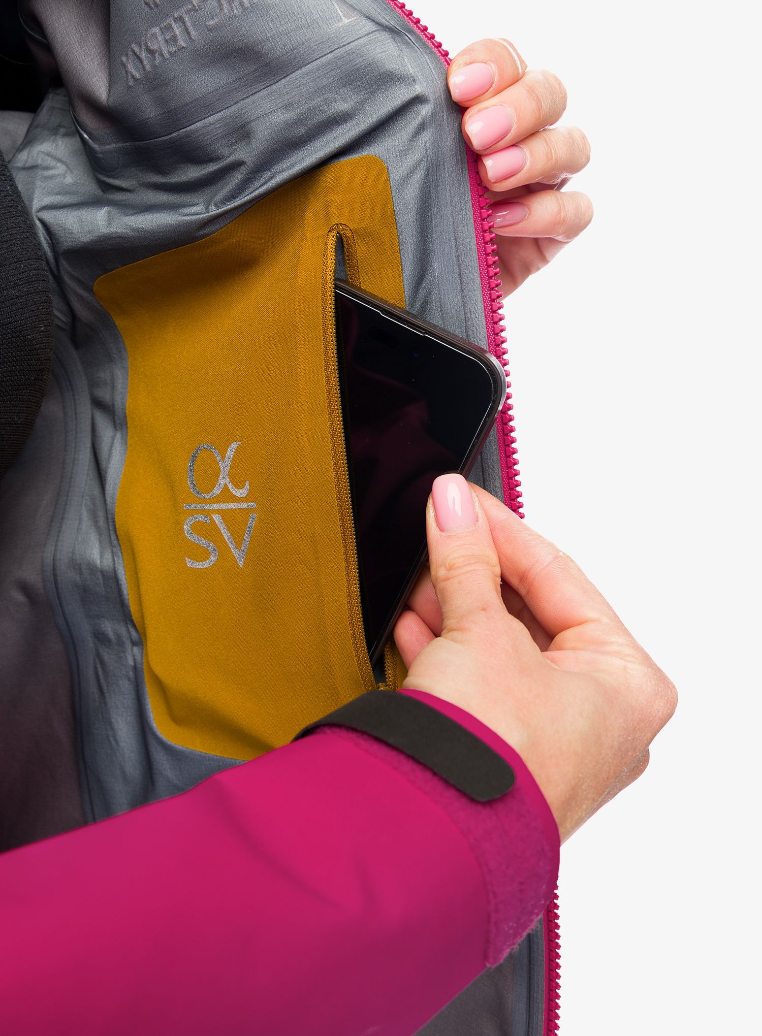 Ženska nepremočljiva jakna Arcteryx Alpha SV Jacket - amaranthus