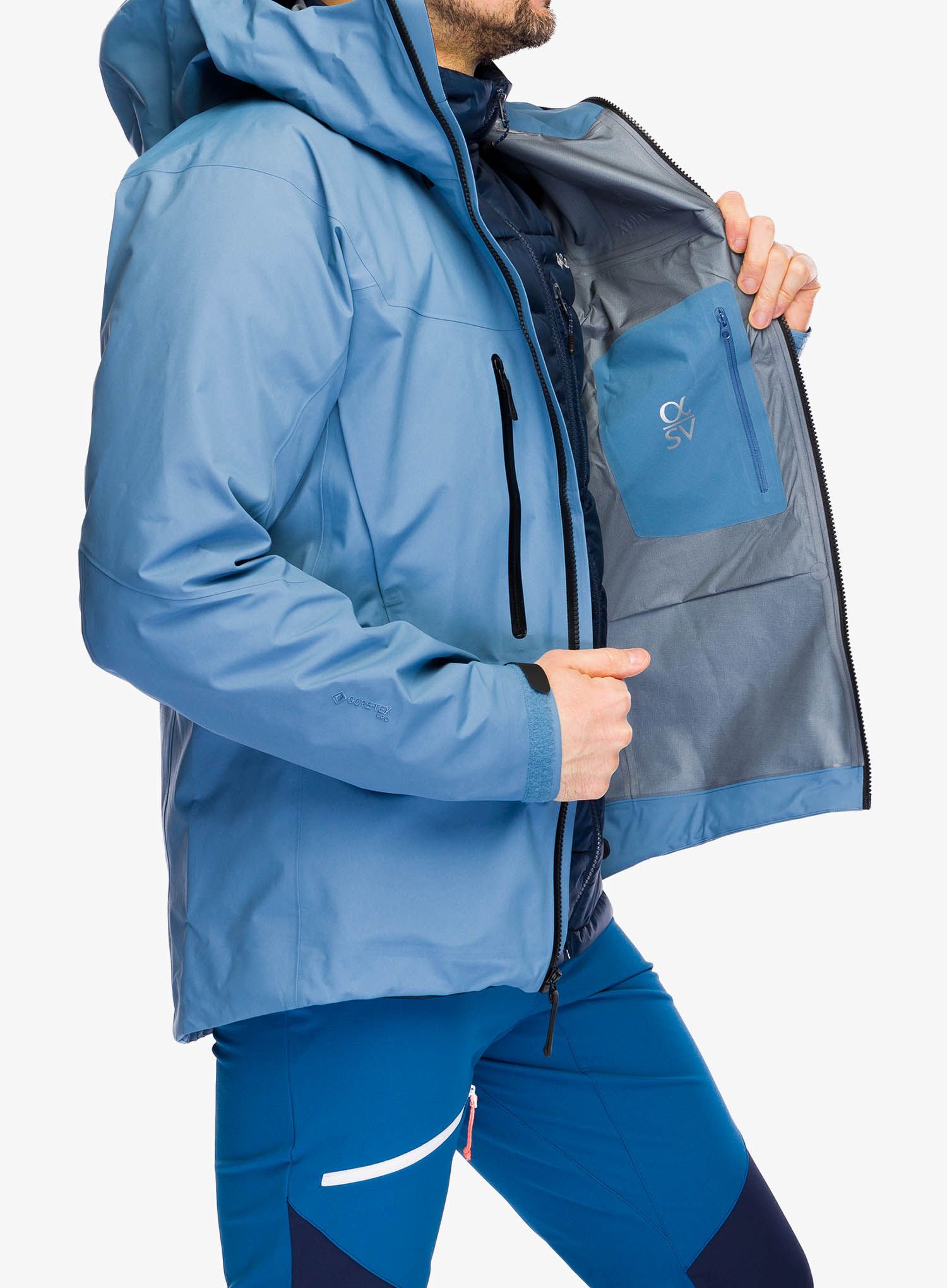 Nepremočljiva jakna Arcteryx Alpha SV Jacket - stone wash
