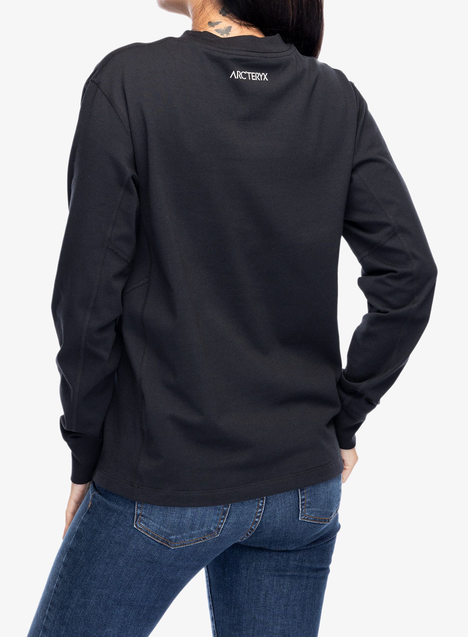 Ženski longsleeve Arcteryx Archaeopteryx Logo LS - black