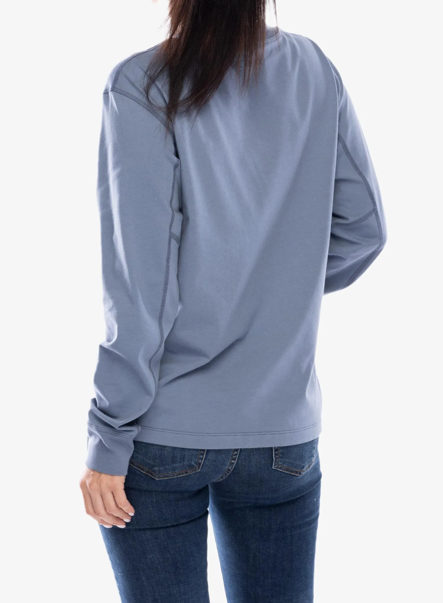 Ženski longsleeve Arcteryx Archaeopteryx Logo LS - stratus/dk stratus
