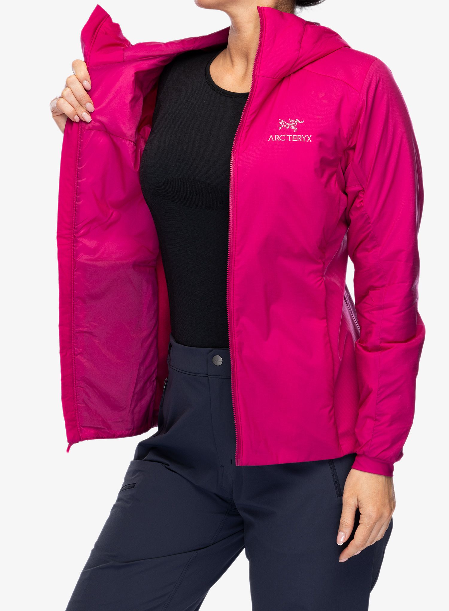 Ženska sintetična jakna Arcteryx Atom Hoody - amaranthus