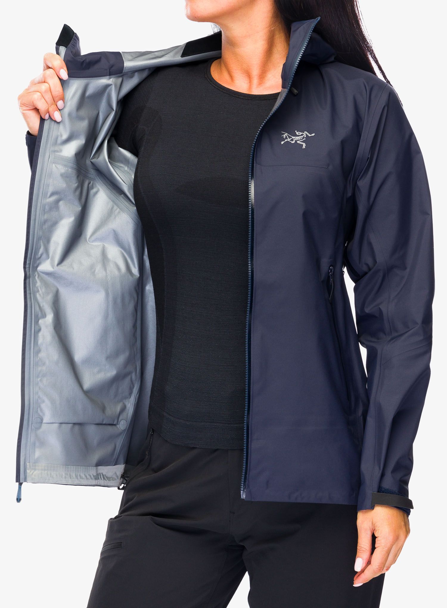 Ženska hardshell jakna Arcteryx Beta SL Jacket - black sapphire