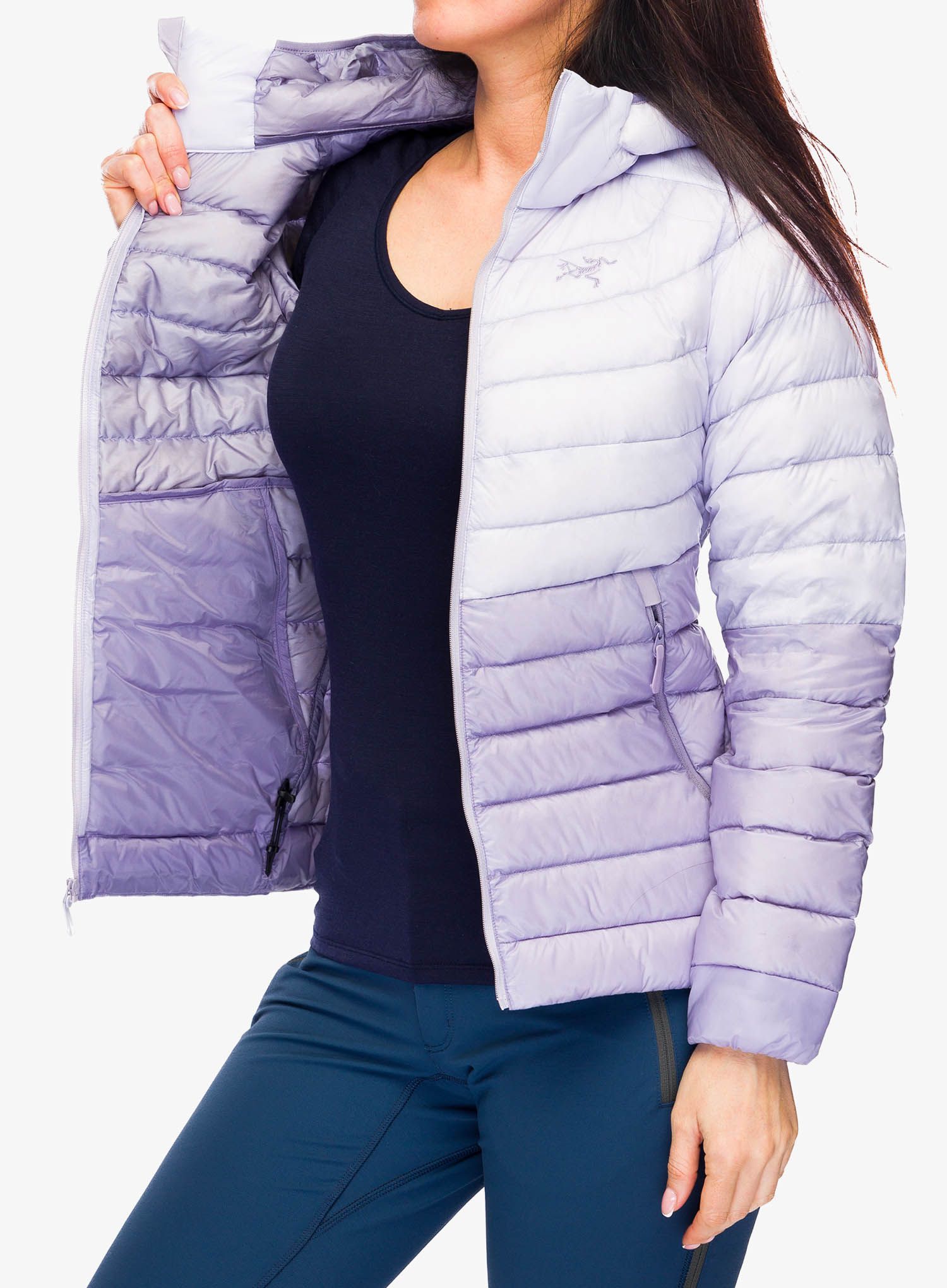 Ženska puhovka Arcteryx Cerium Hoody - velocity/light velocity