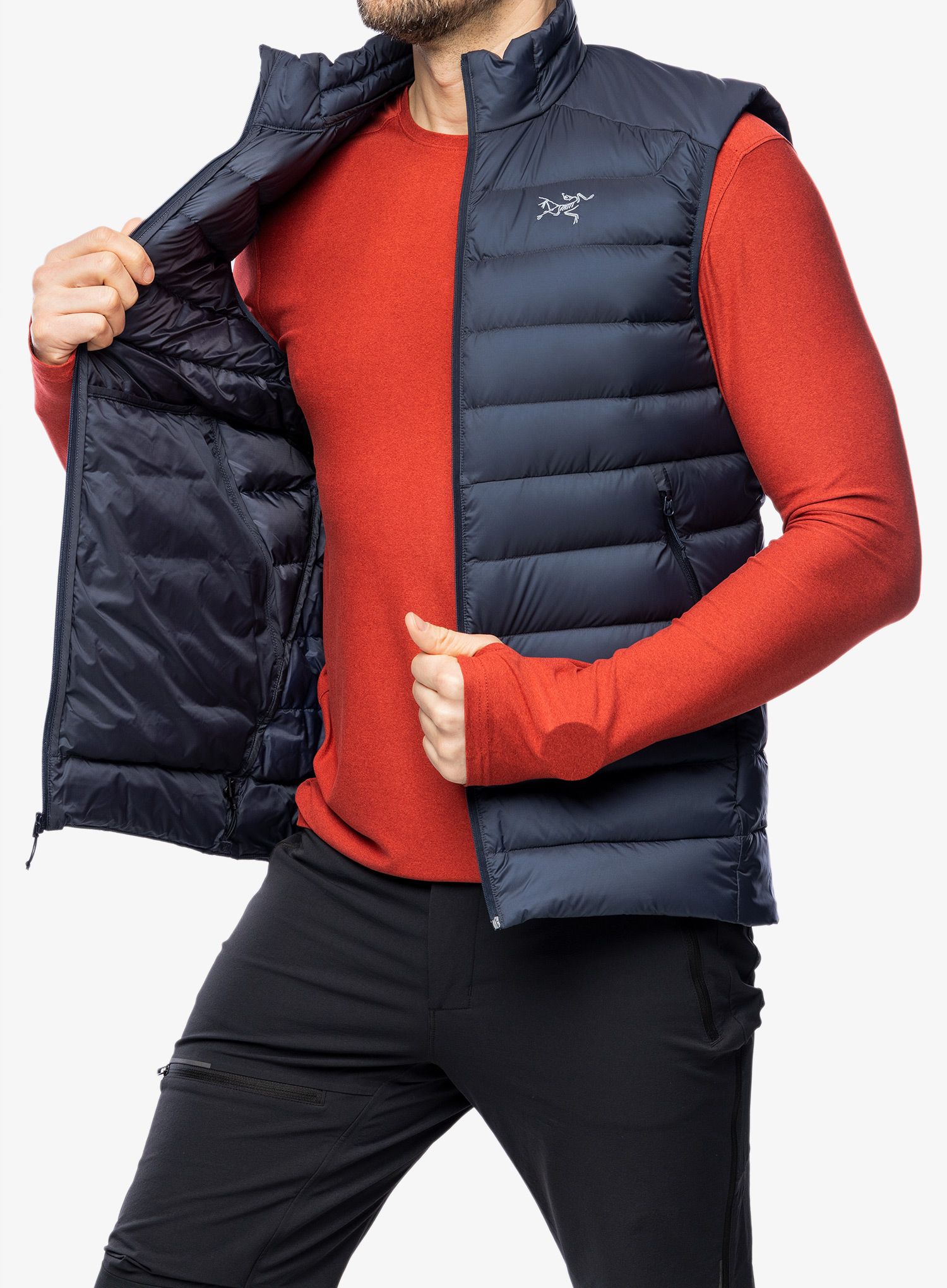 Puhasti brezrokavnik Arcteryx Cerium Vest - blk sapphire