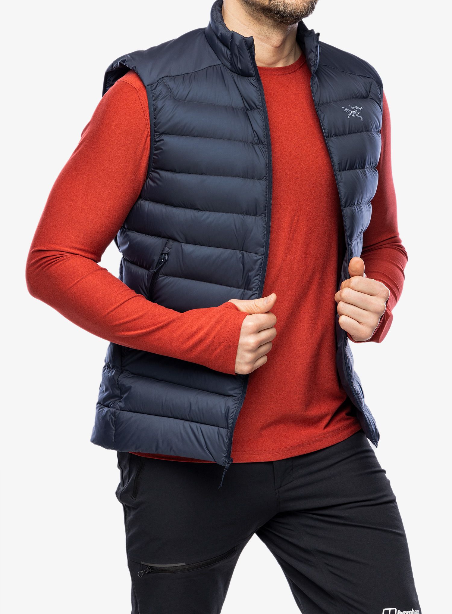 Puhasti brezrokavnik Arcteryx Cerium Vest - blk sapphire