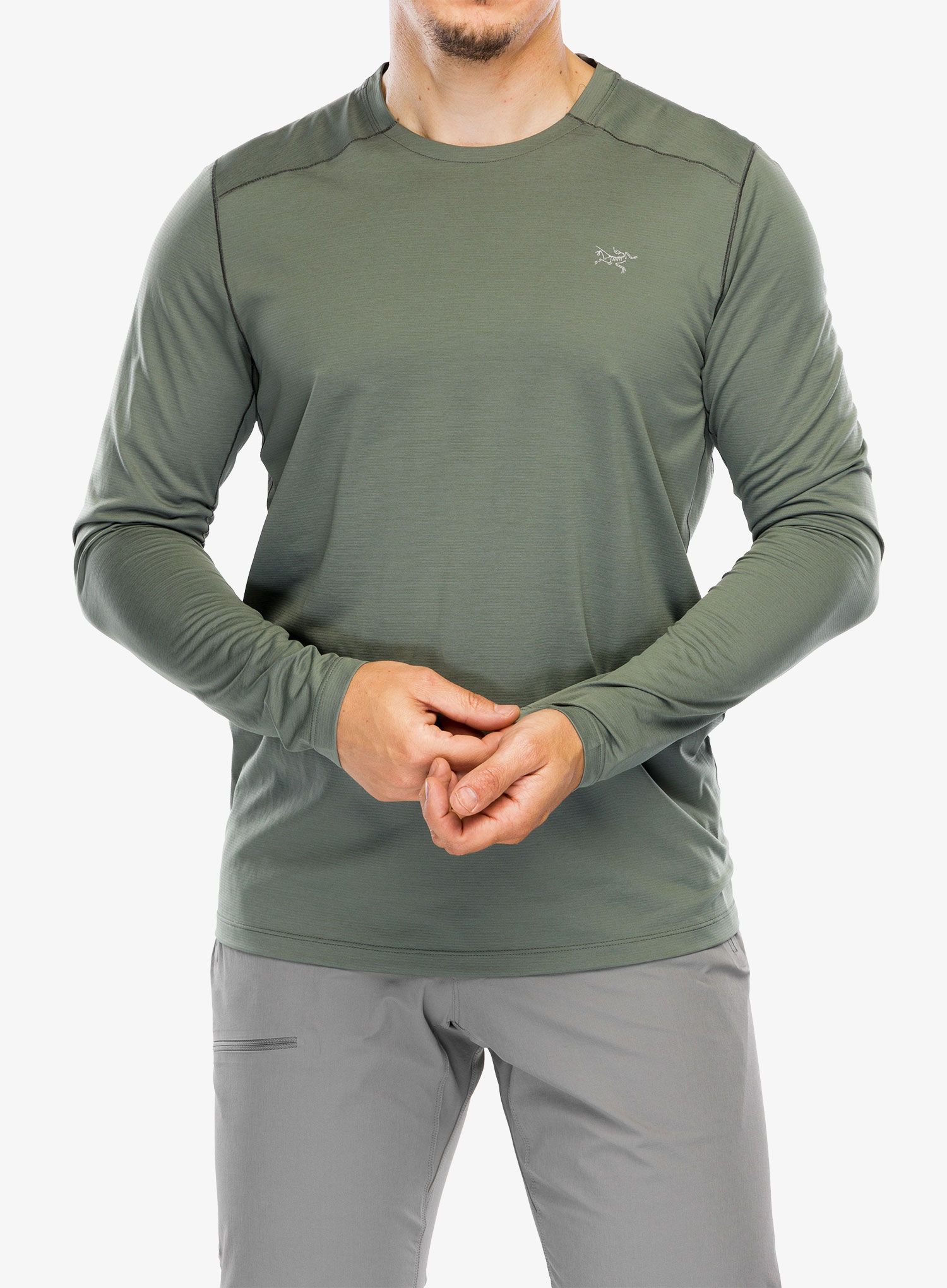 Tekaška jopica Arcteryx Cormac Crew Neck Shirt LS - forage heather II