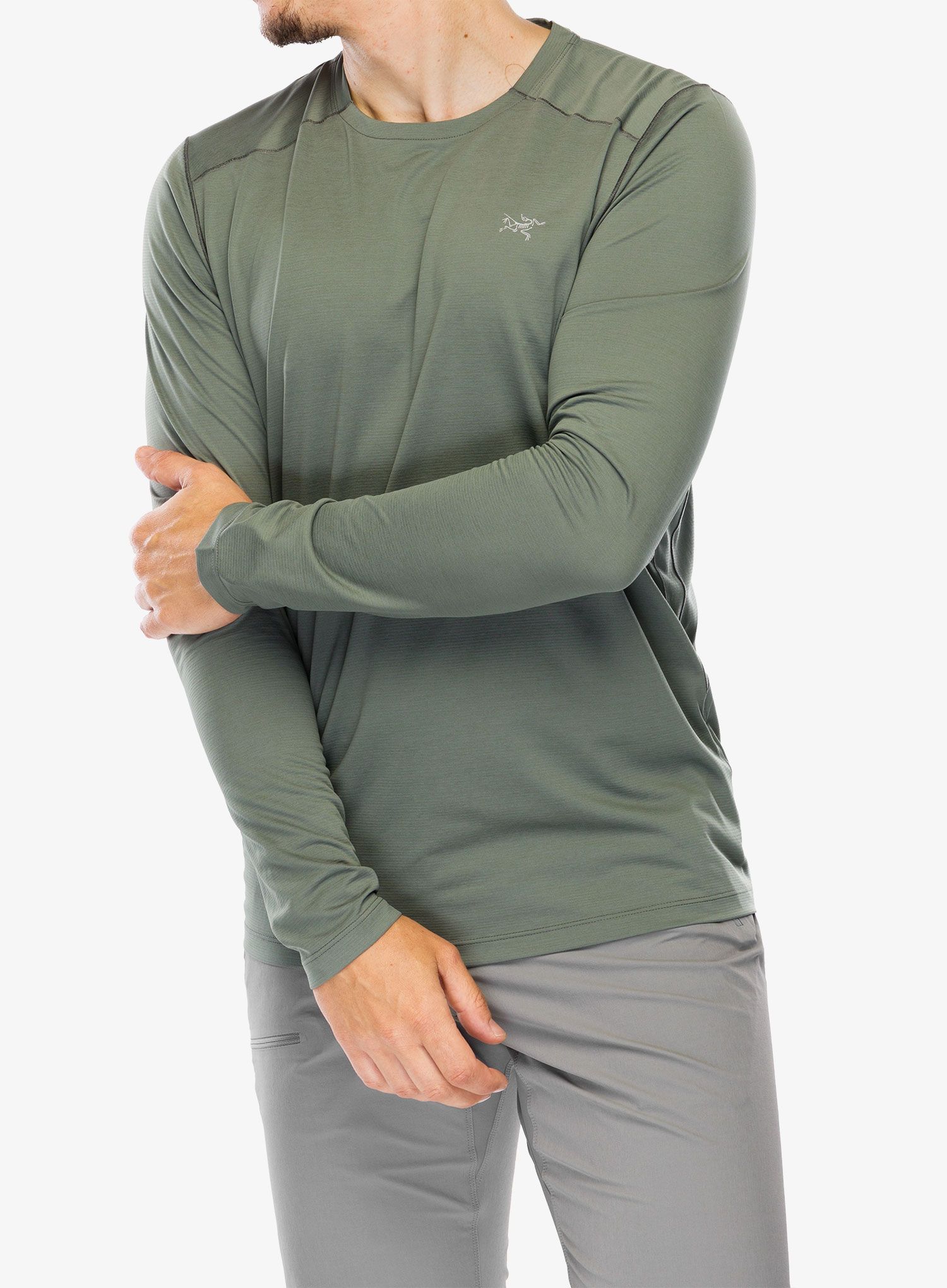Tekaška jopica Arcteryx Cormac Crew Neck Shirt LS - forage heather II