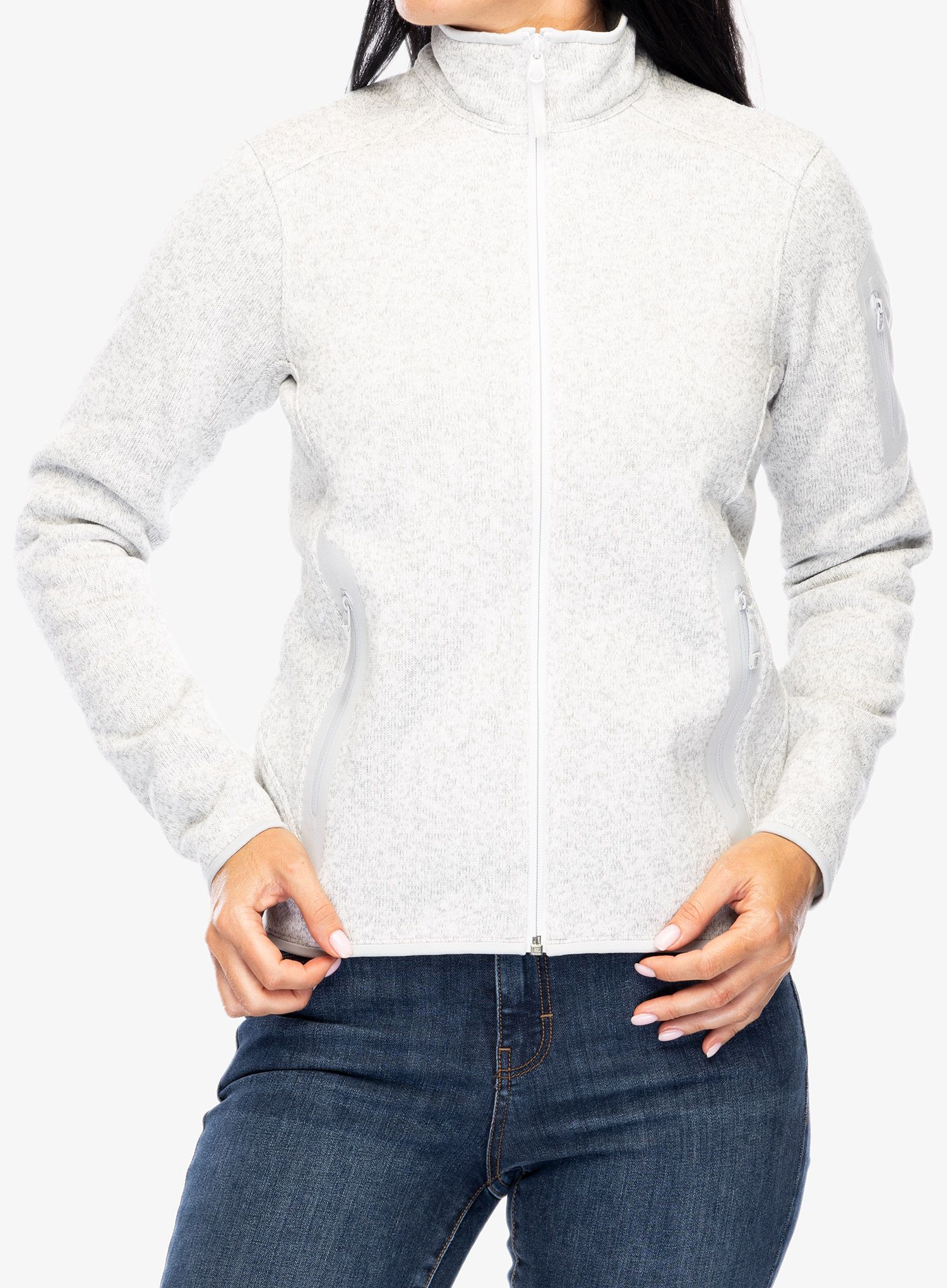 Ženska jopica z zadrgo Arcteryx Covert Cardigan - atmos heather