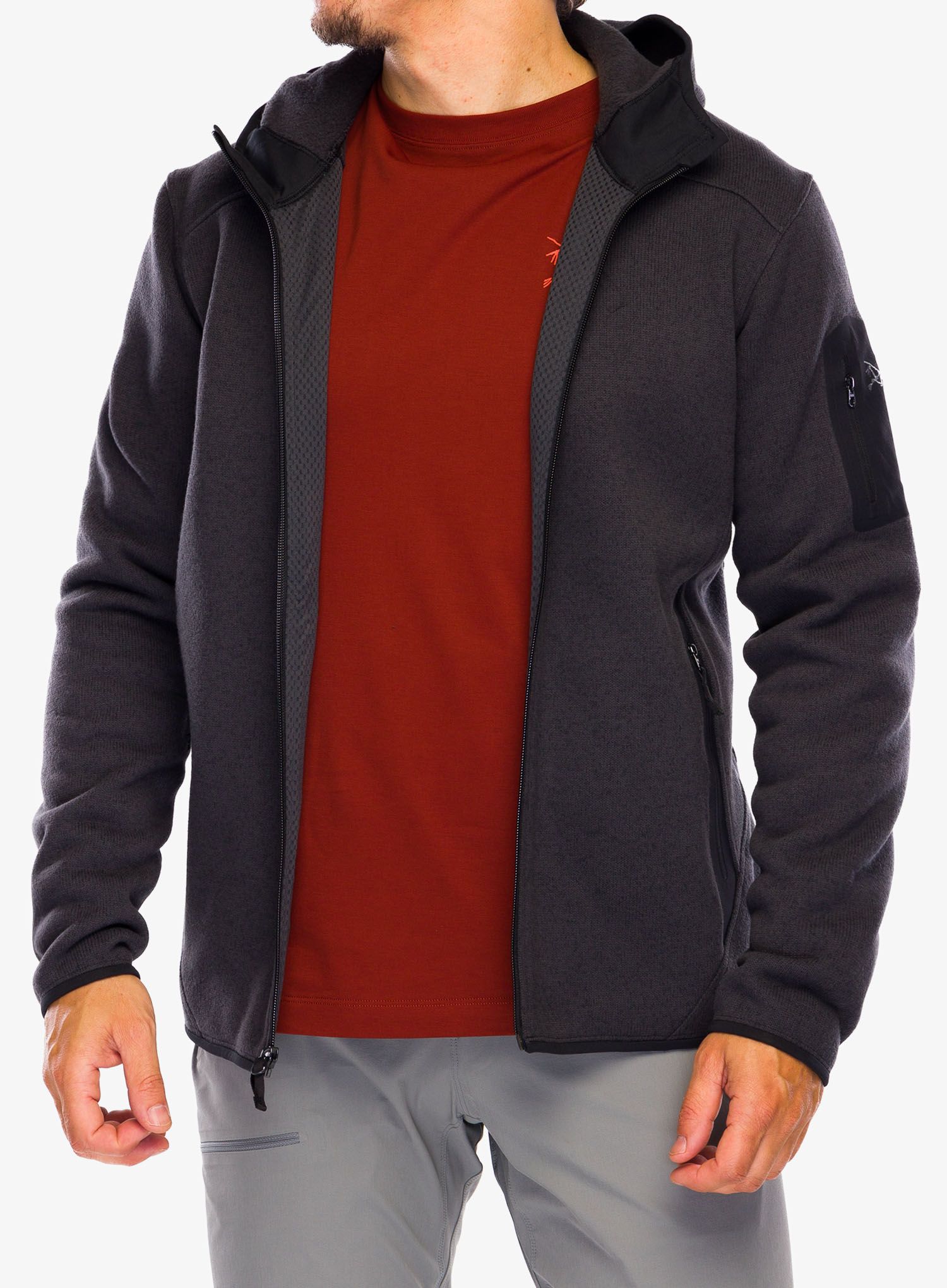 Jopica z zadrgo Arcteryx Covert Hoody - black heather II