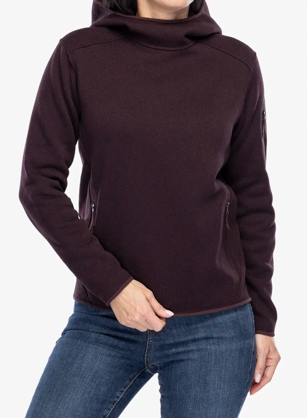 Ženska jopa s kapuco Arcteryx Covert Pullover Hoody - phantasm heather