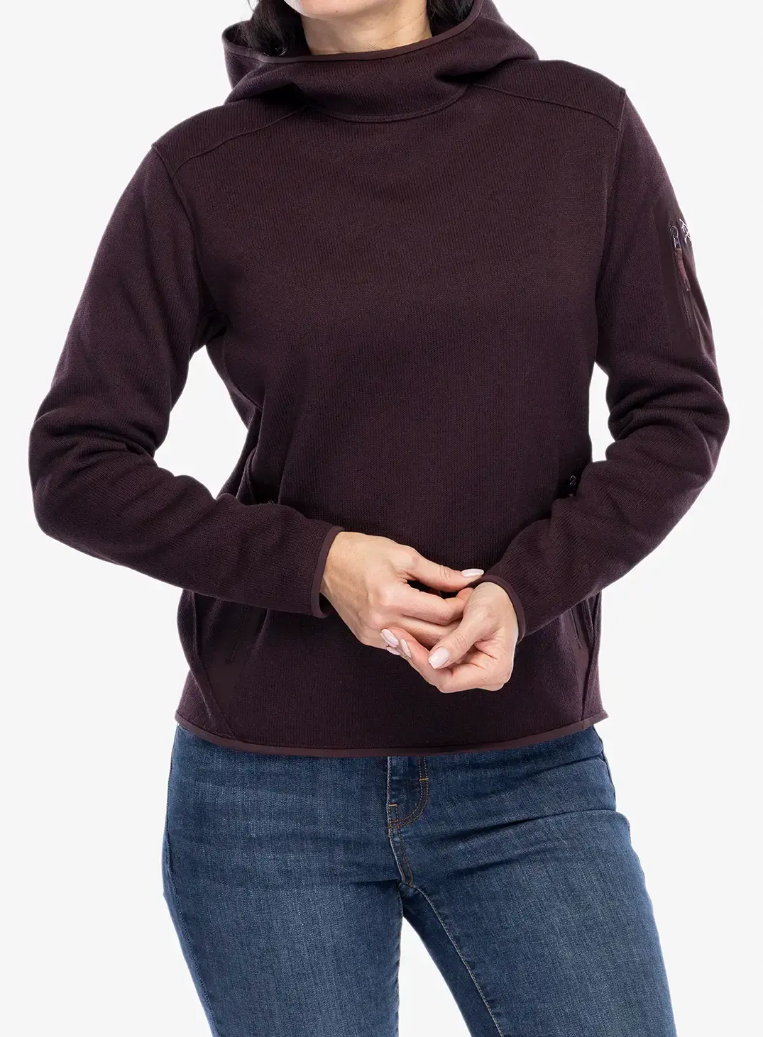 Ženska jopa s kapuco Arcteryx Covert Pullover Hoody - phantasm heather