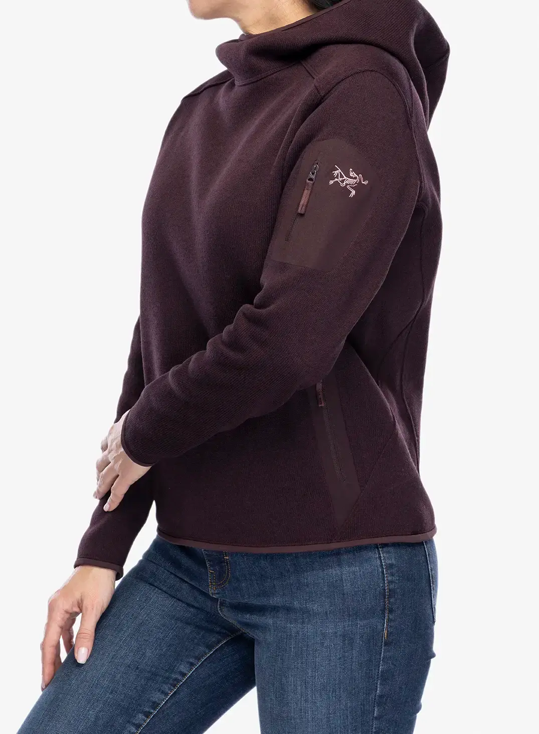 Ženska jopa s kapuco Arcteryx Covert Pullover Hoody - phantasm heather