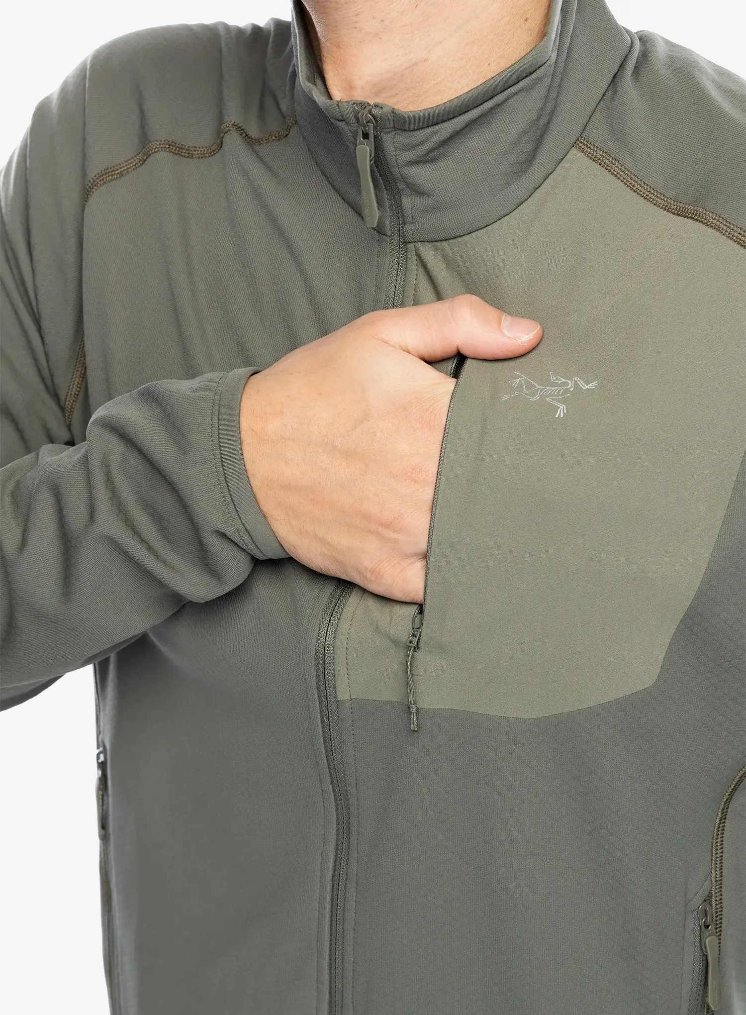 Puloverji brez kapuce Arcteryx Delta Jacket - forage