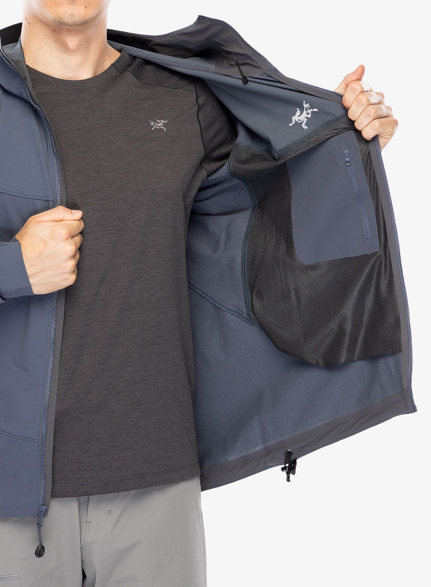 Softshell jakna Arcteryx Gamma Hoody - dk stratus
