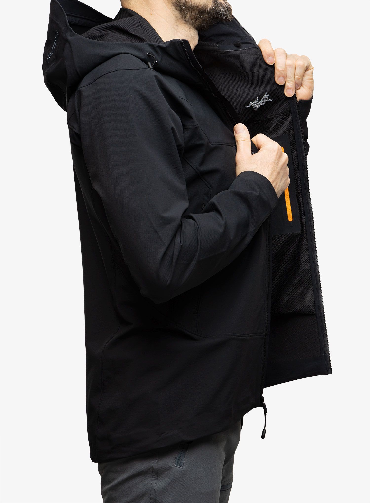 Softshell jakna Arcteryx Gamma Hoody - black