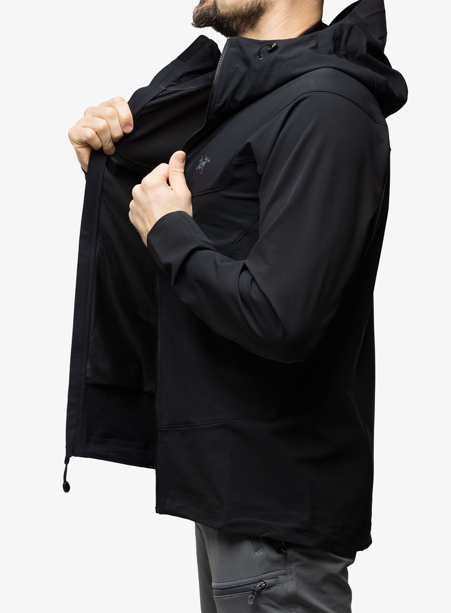 Softshell jakna Arcteryx Gamma Hoody - black