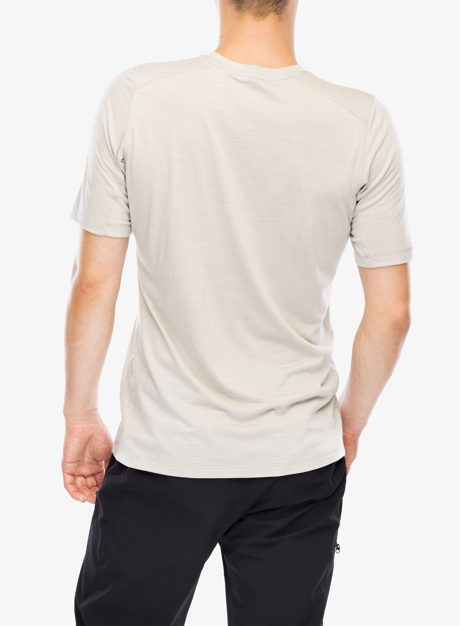 Merino majica Arcteryx Ionia Merino Wool ArcWord Logo SS - rune/euphoria