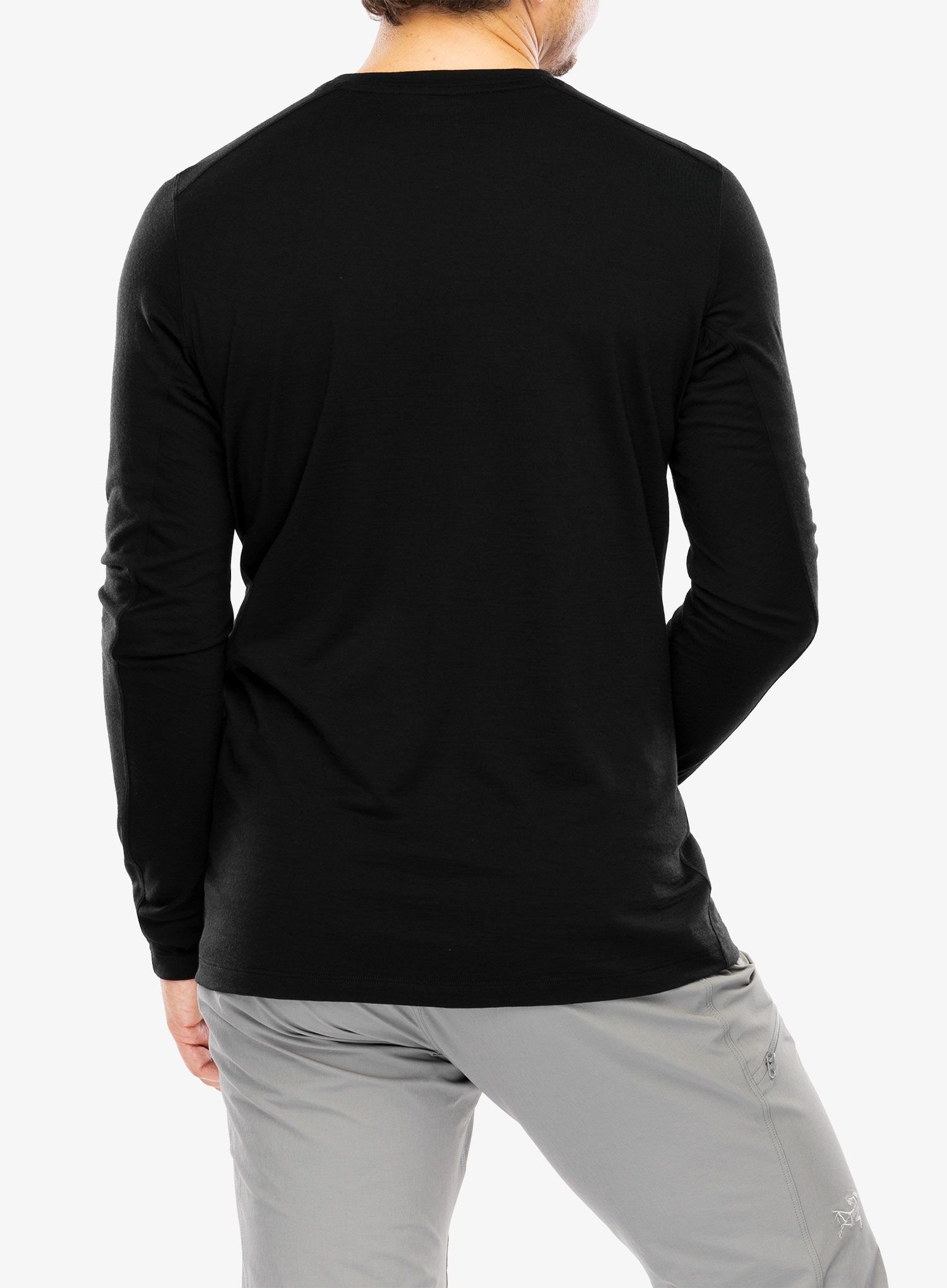 Majica z dolgimi rokavi Arcteryx Ionia Merino Wool LS - black
