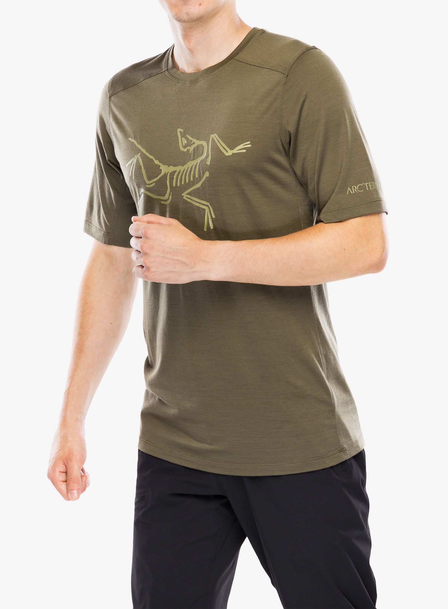 Merino majica Arcteryx Ionia Merino Wool Logo Shirt SS - tatsu/canvas