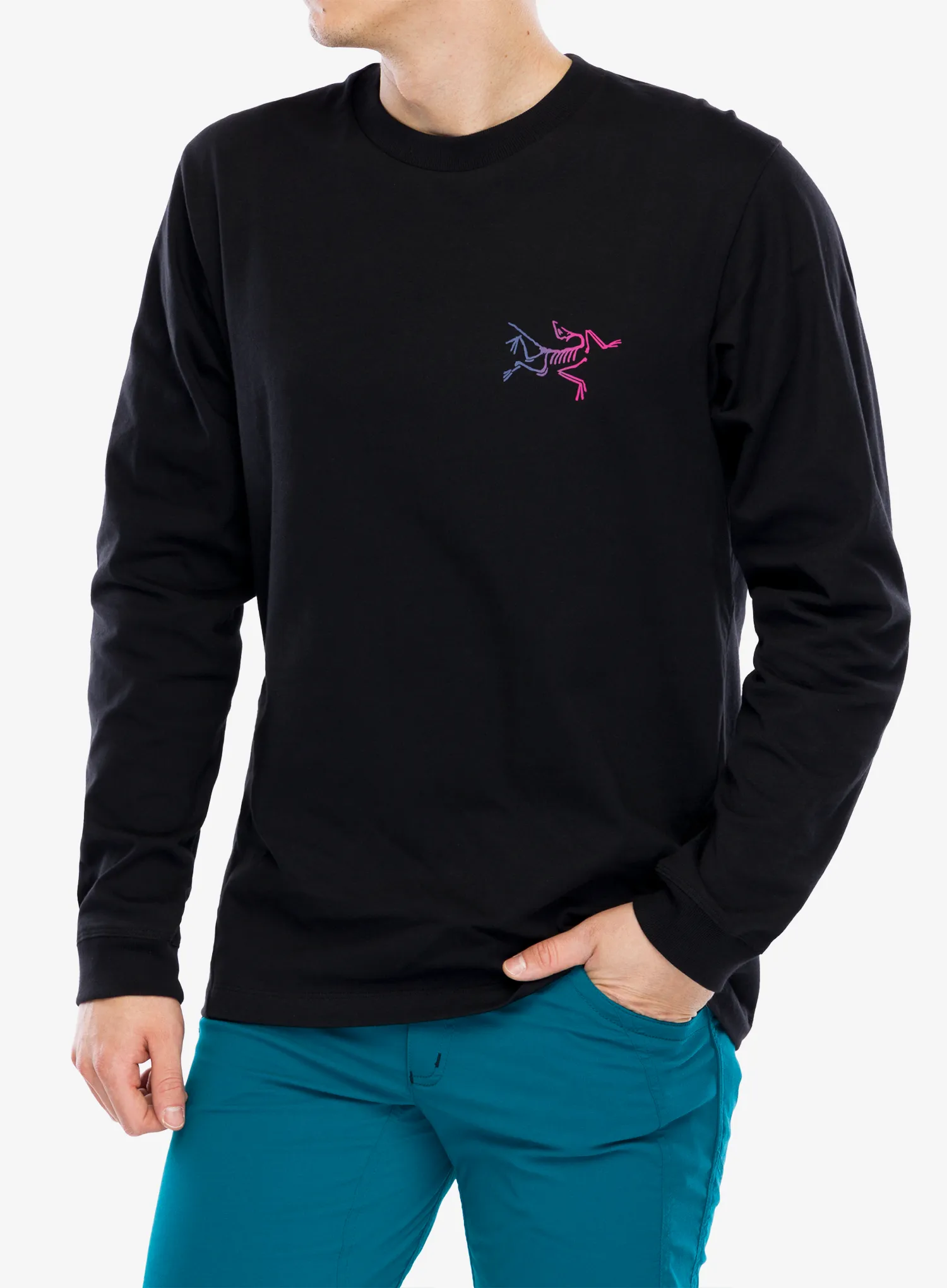 Puloverji brez kapuce Arcteryx Kragg Cotton Heatmap LS - black/multi