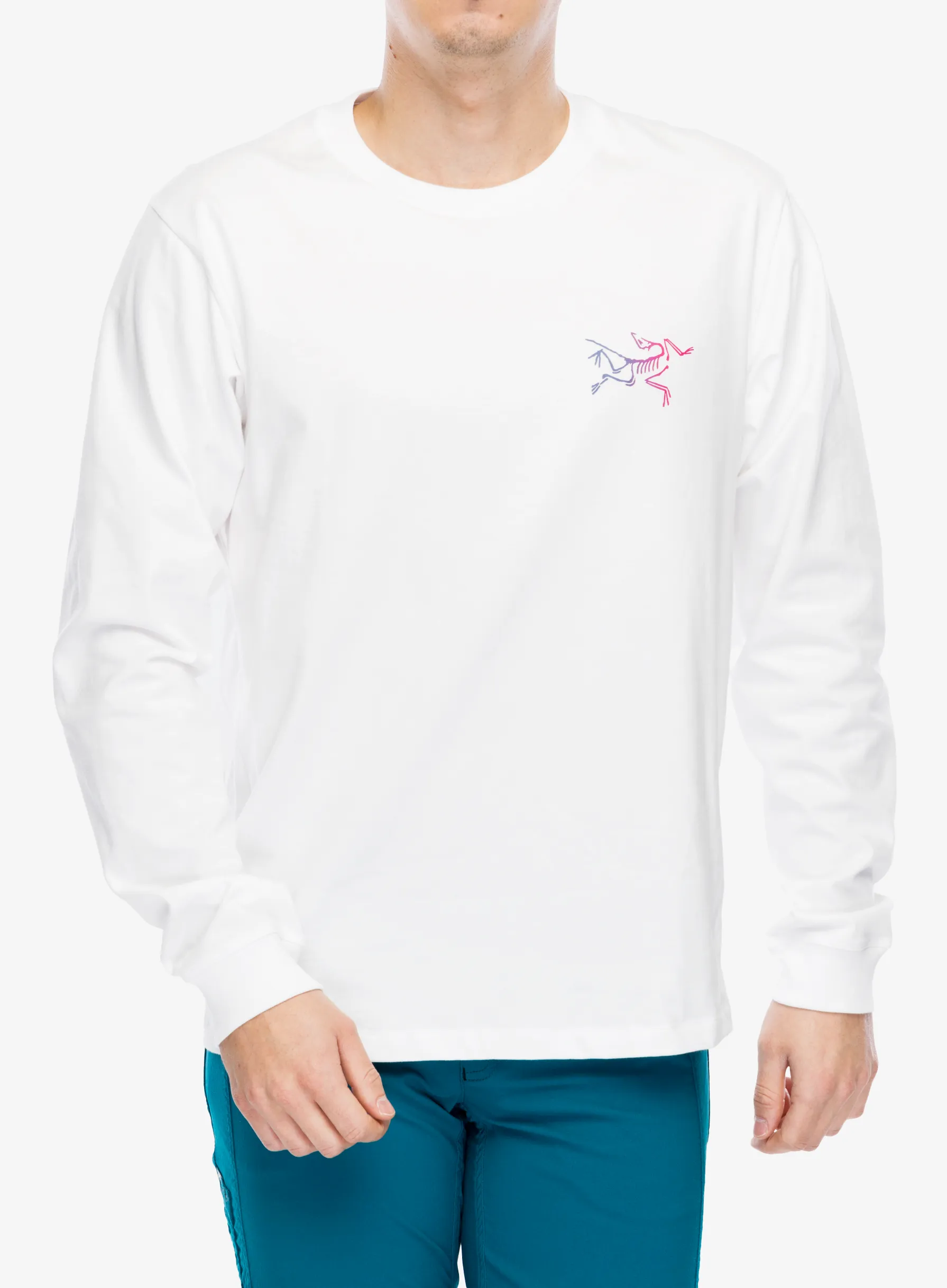 Plezalna jopa Arcteryx Kragg Cotton Heatmap LS - white light/multi