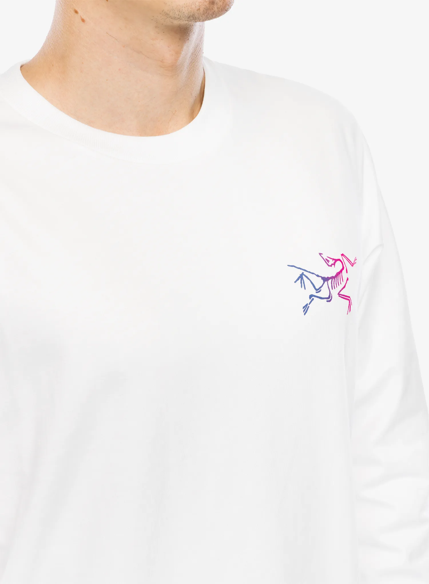 Plezalna jopa Arcteryx Kragg Cotton Heatmap LS - white light/multi
