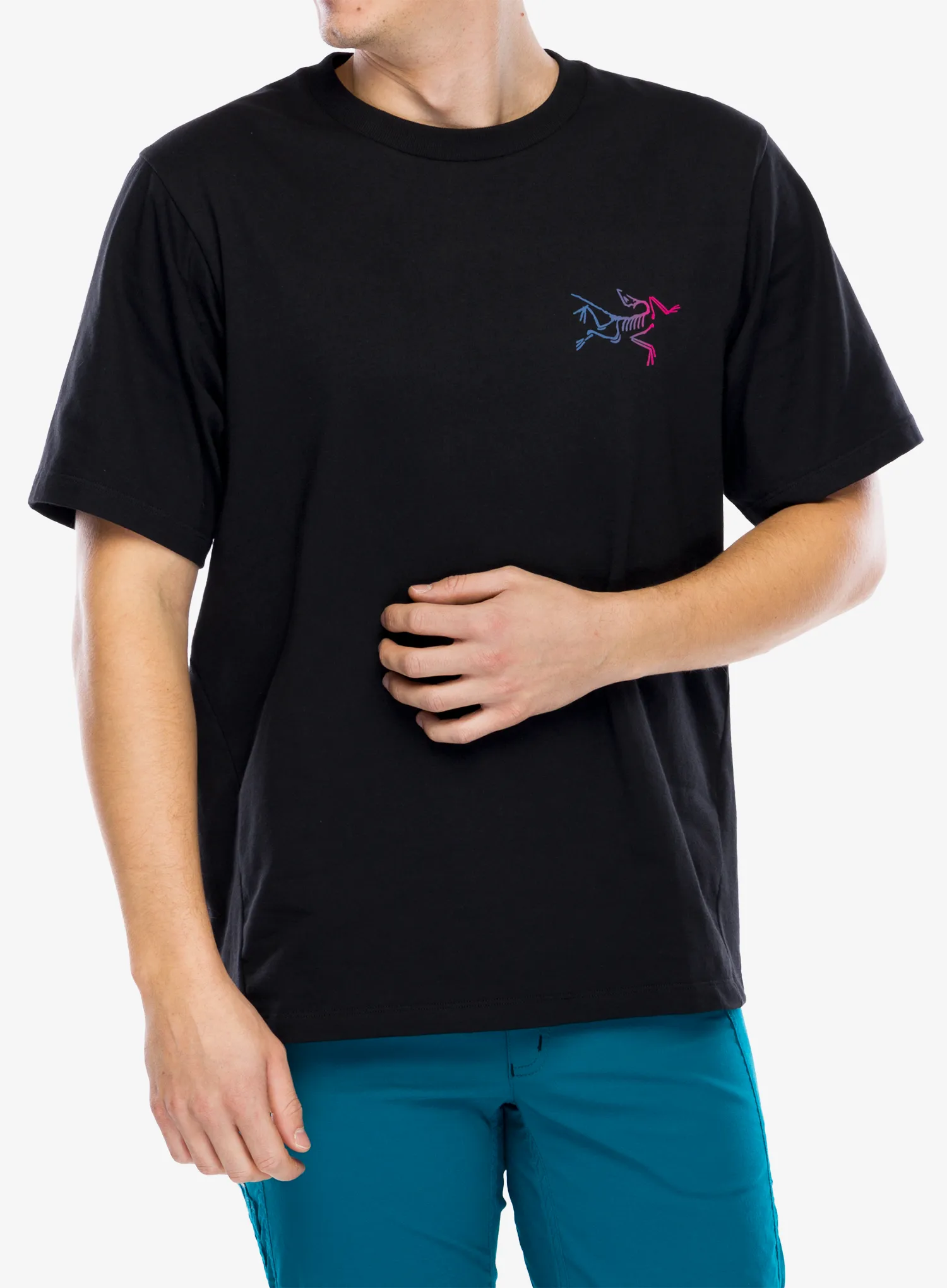 Bombažna majica Arcteryx Kragg Cotton Logo SS - black/multi