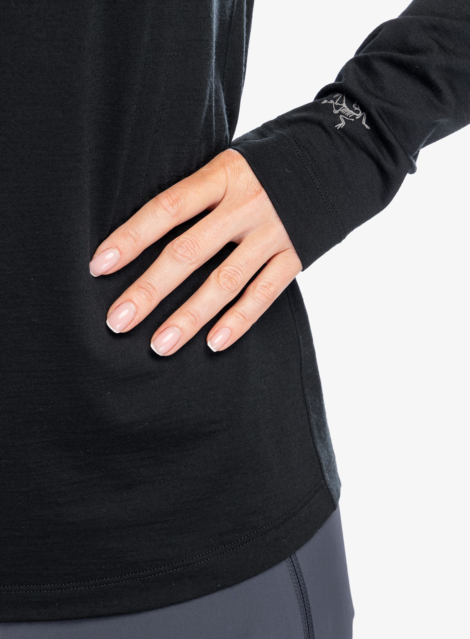 Ženska majica z dolgimi rokavi Arcteryx Lana Merino Wool Crew Neck Shirt LS - black