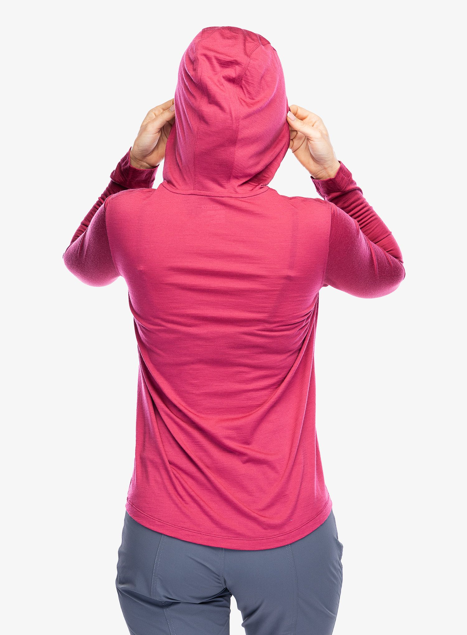 Ženska jopa s kapuco Arcteryx Lana Merino Wool Hoody - amaranthus