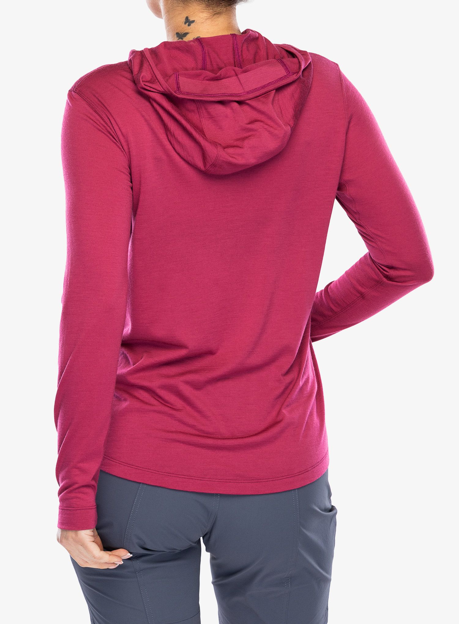Ženska jopa s kapuco Arcteryx Lana Merino Wool Hoody - amaranthus