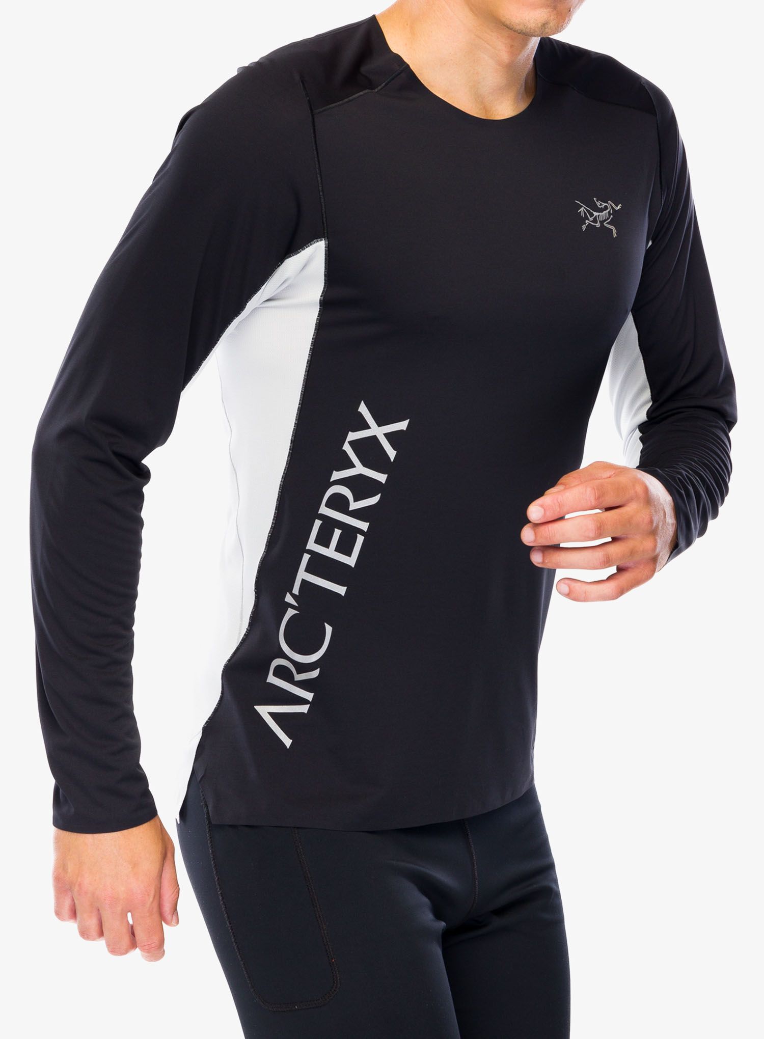 Tekaška jopica Arcteryx Norvan Downword Logo Shirt LS - black/solitude