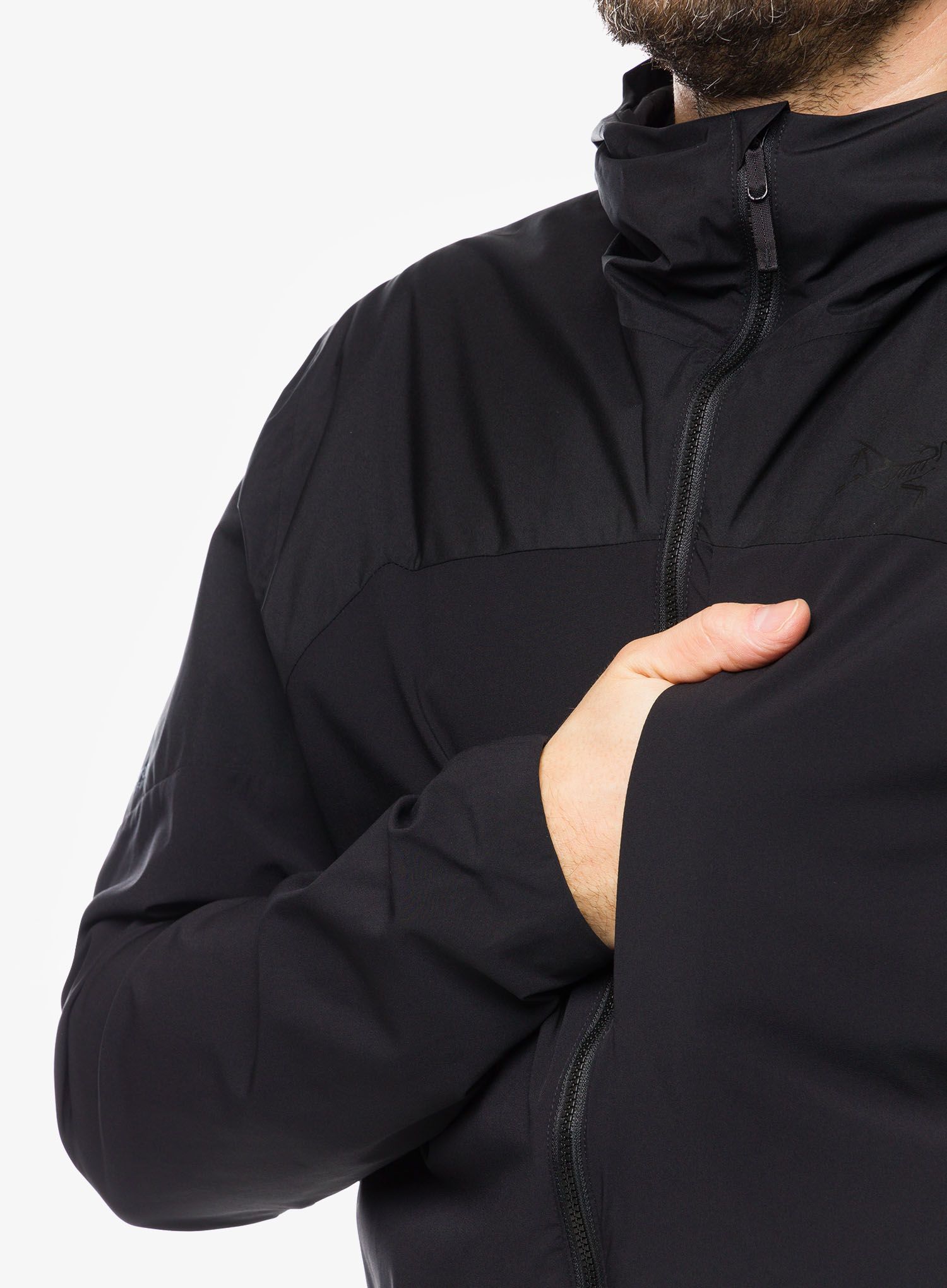 Hibridna jakna Arcteryx Proton Hybrid Hoody - black