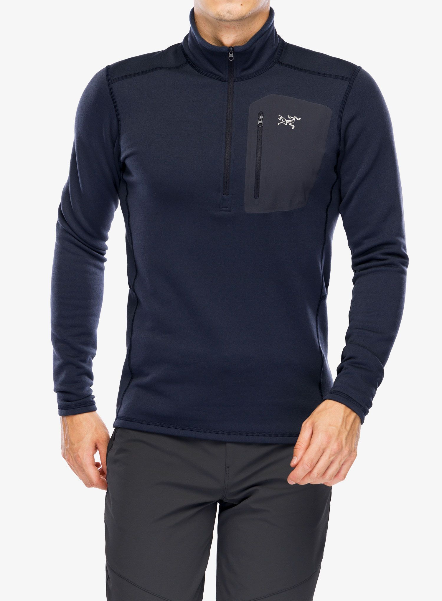 Termo flis jopa Arcteryx Rho Heavyweight Zip Neck - black sapphire