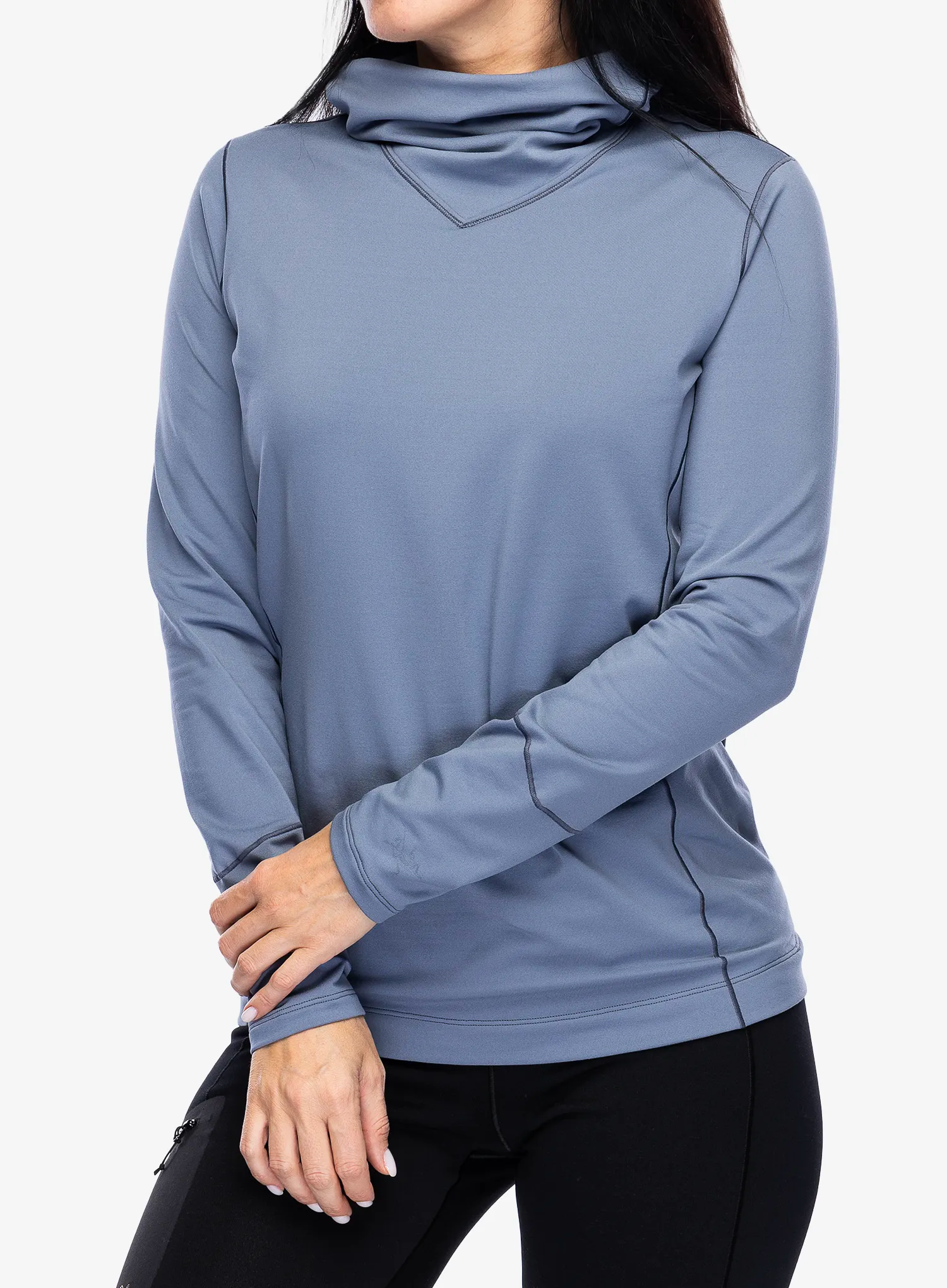 Ženska termo flis jopa Arcteryx Rho Hoody - stratus