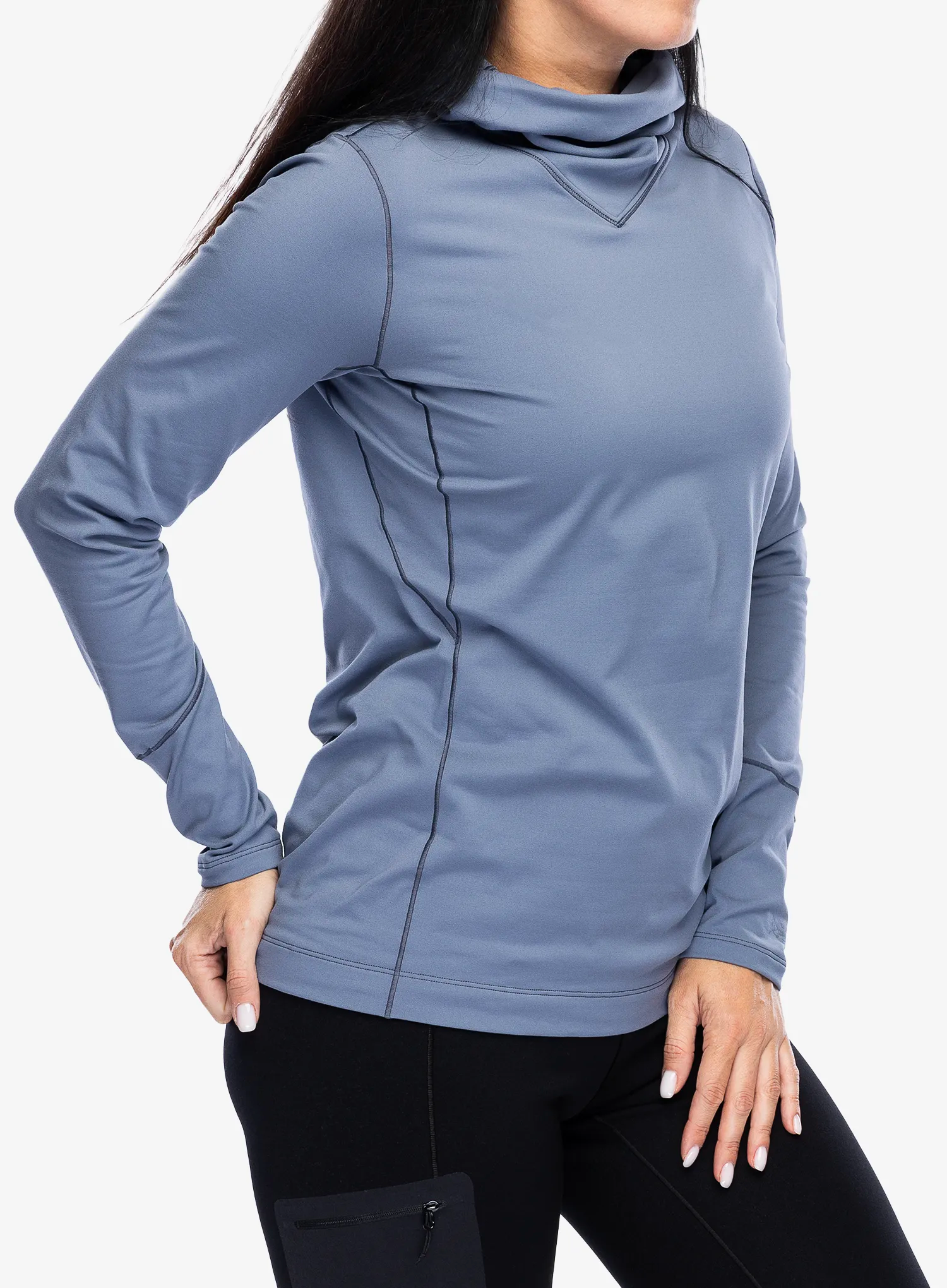 Ženska termo flis jopa Arcteryx Rho Hoody - stratus