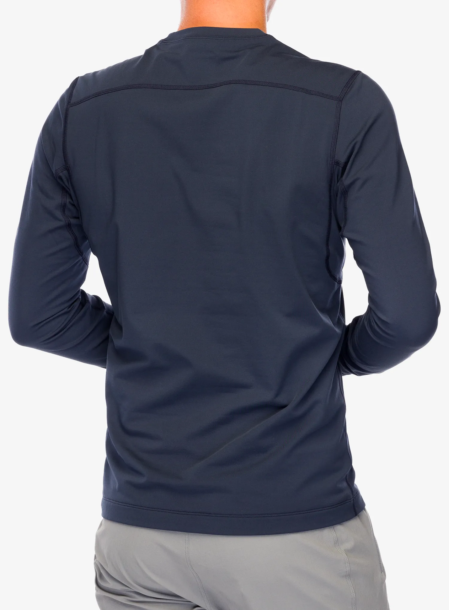 Termo flis jopa Arcteryx Rho LT Crew Neck - black sapphire
