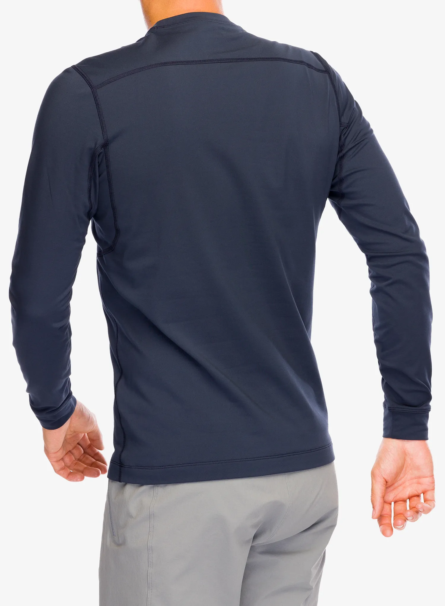 Termo flis jopa Arcteryx Rho LT Crew Neck - black sapphire