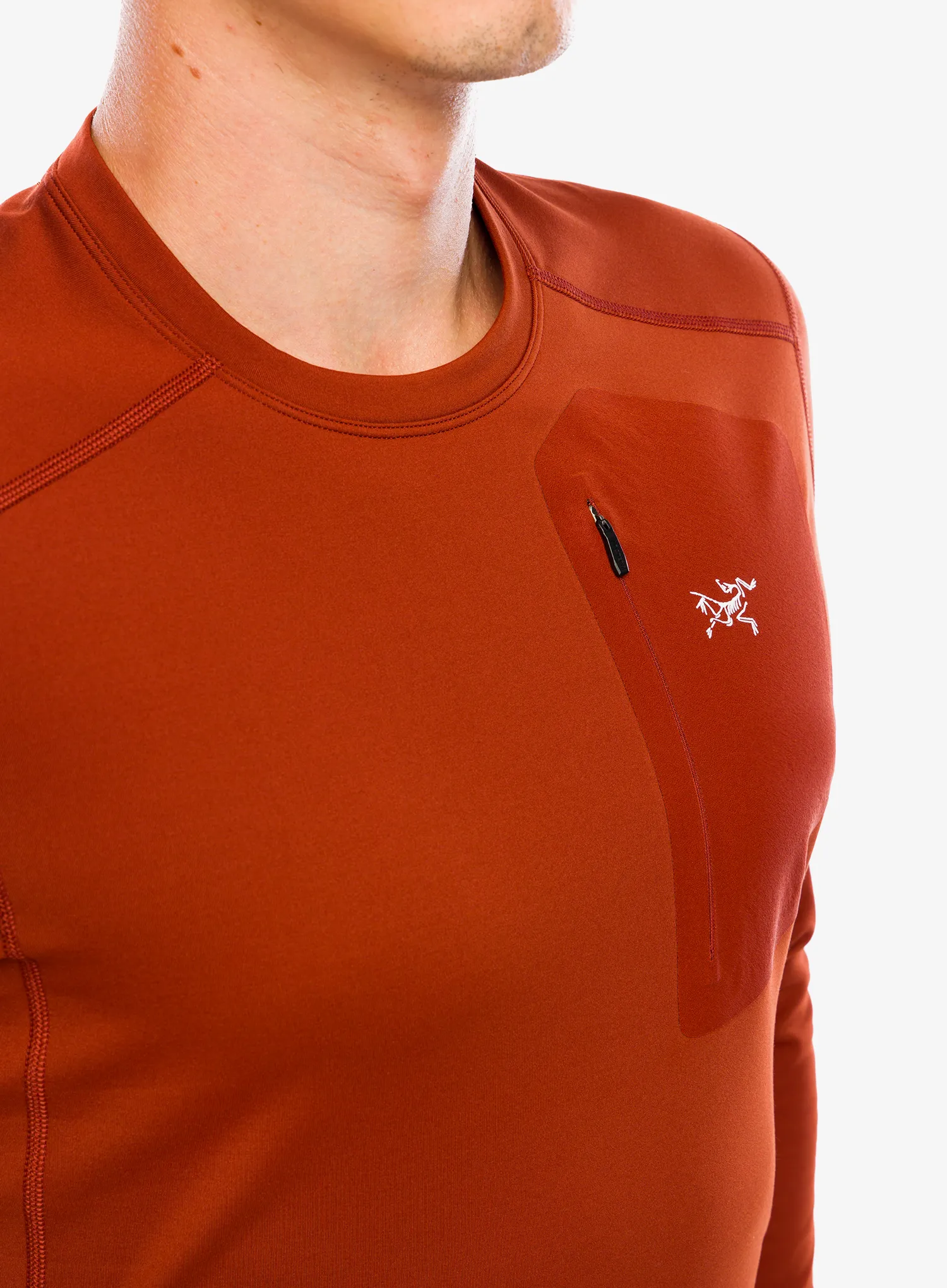 Termo flis jopa Arcteryx Rho LT Crew Neck - sequoia