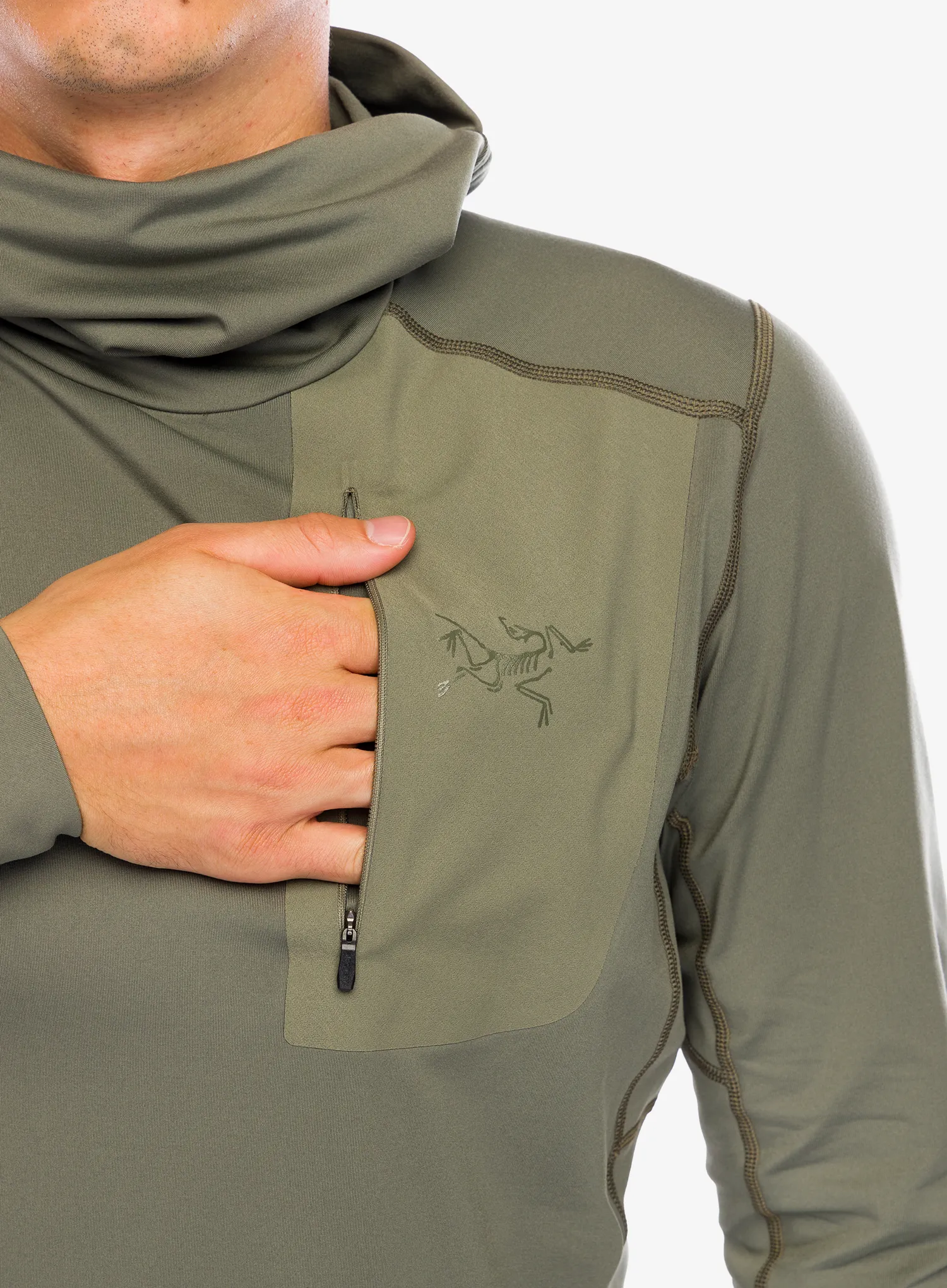 Termo flis jopa Arcteryx Rho LT Hoody - forage