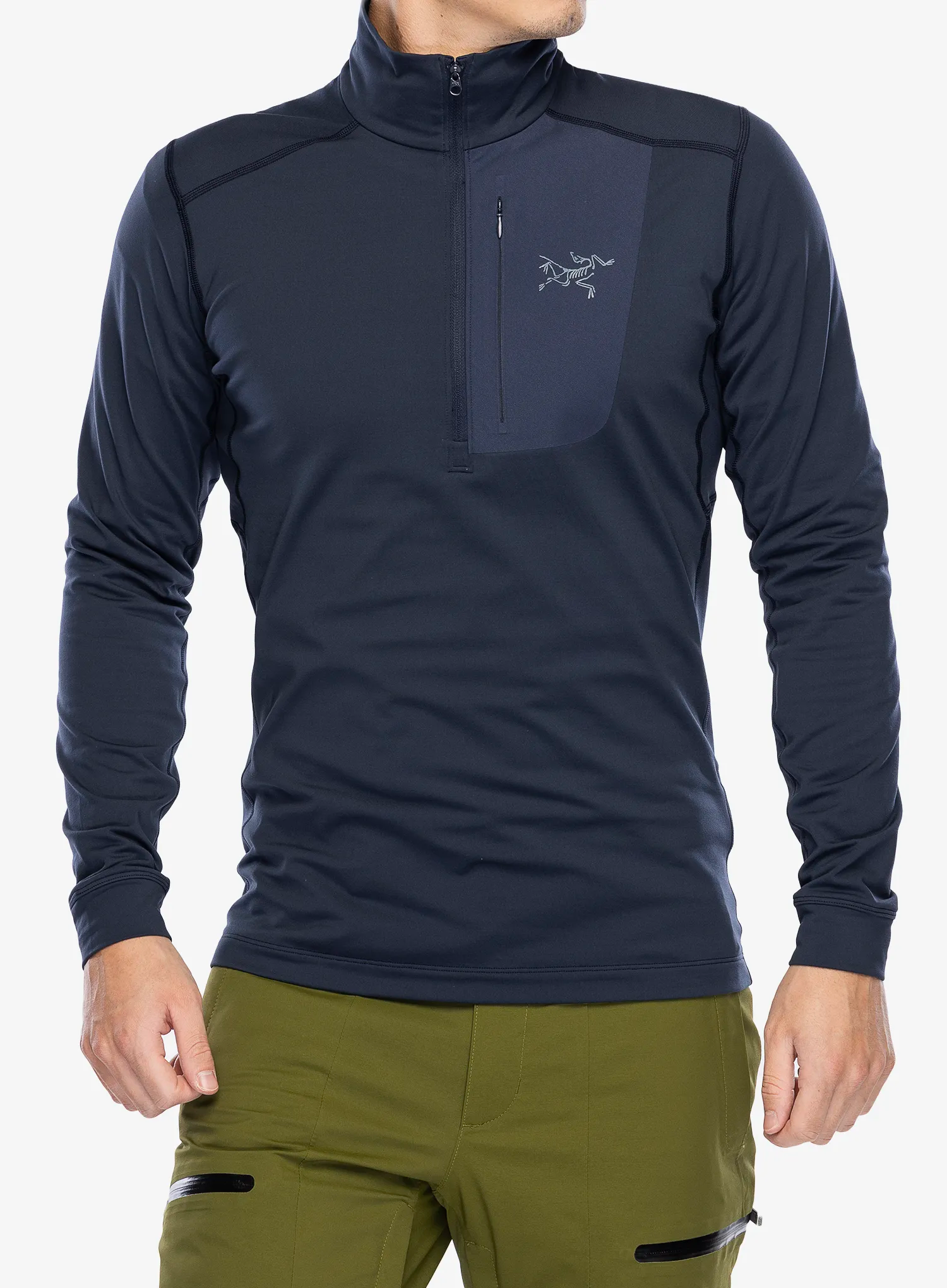 Termo flis jopa Arcteryx Rho LT Zip Neck - black sapphire