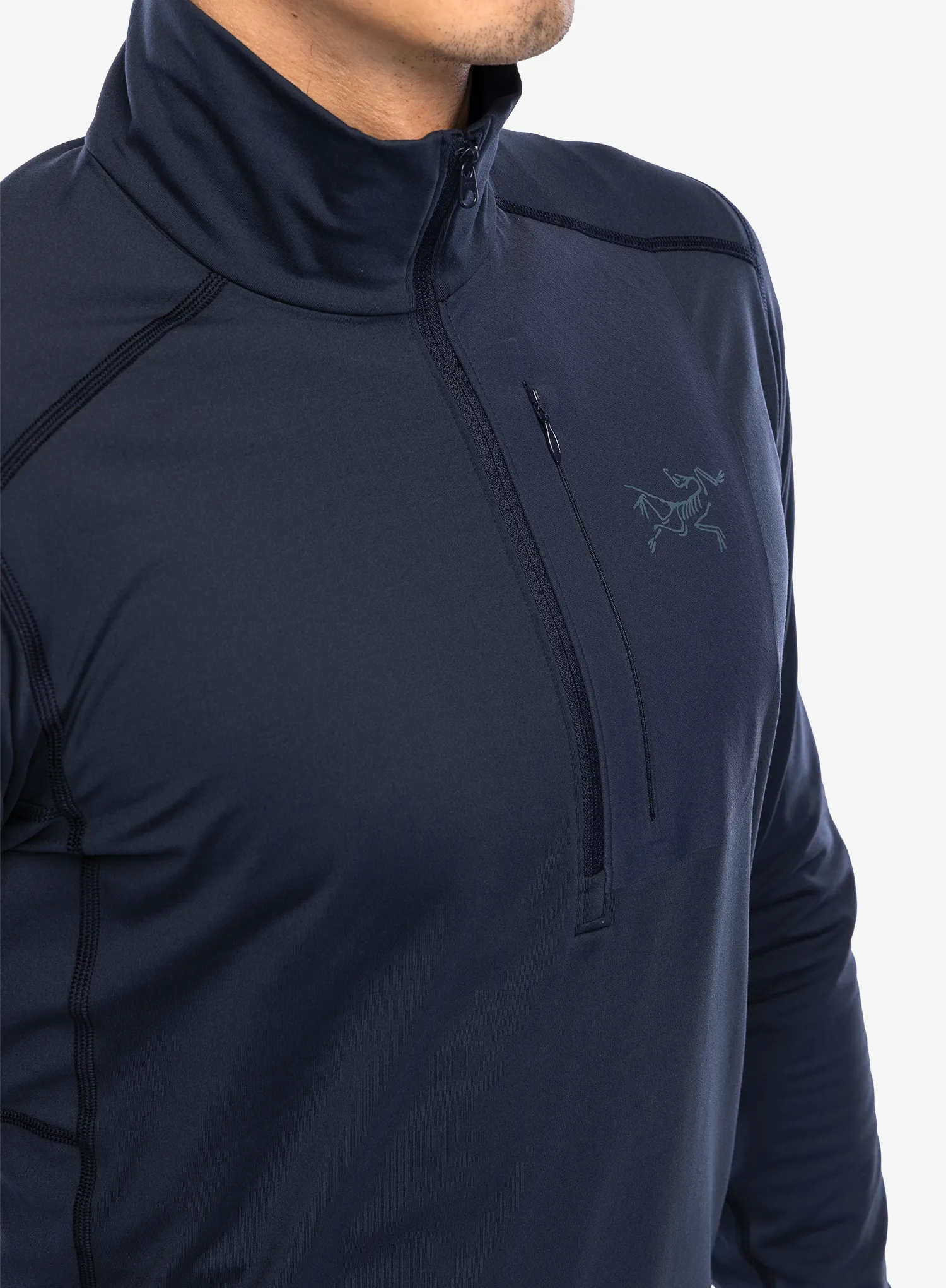 Termo flis jopa Arcteryx Rho LT Zip Neck - black sapphire