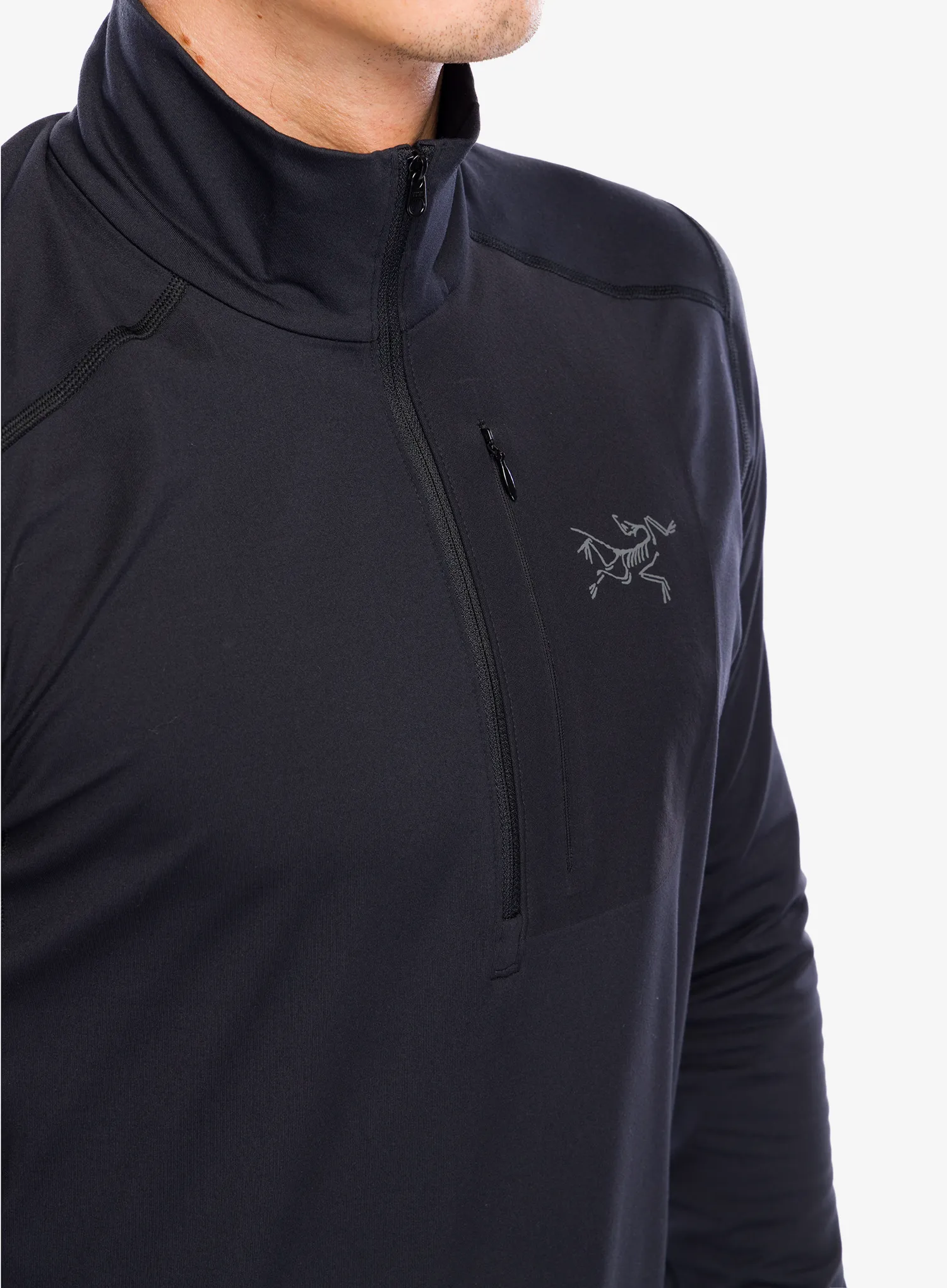 Termo flis jopa Arcteryx Rho LT Zip Neck - blk