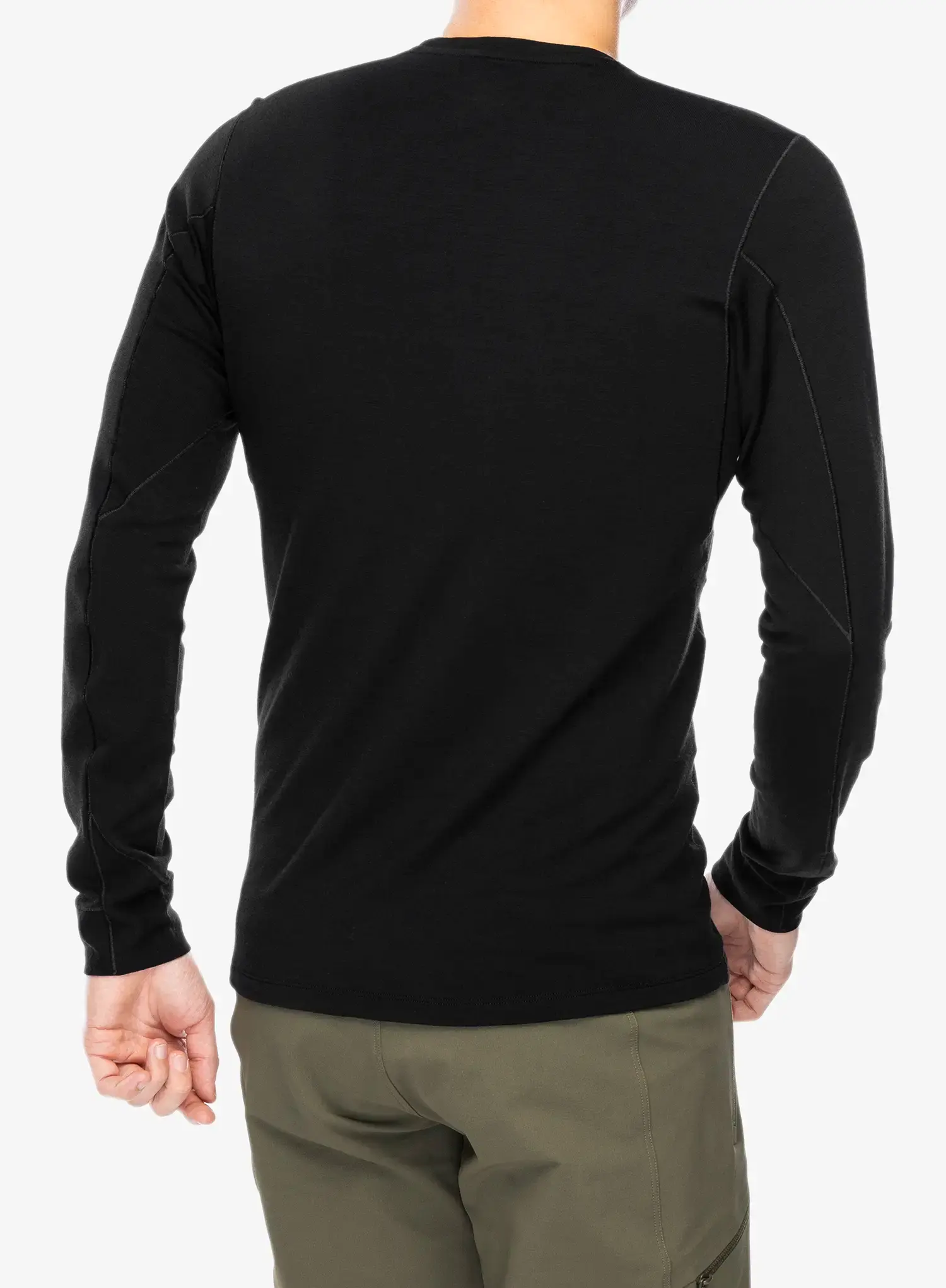 Termo flis jopa Arcteryx Rho Merino Wool Crew Neck LS - black