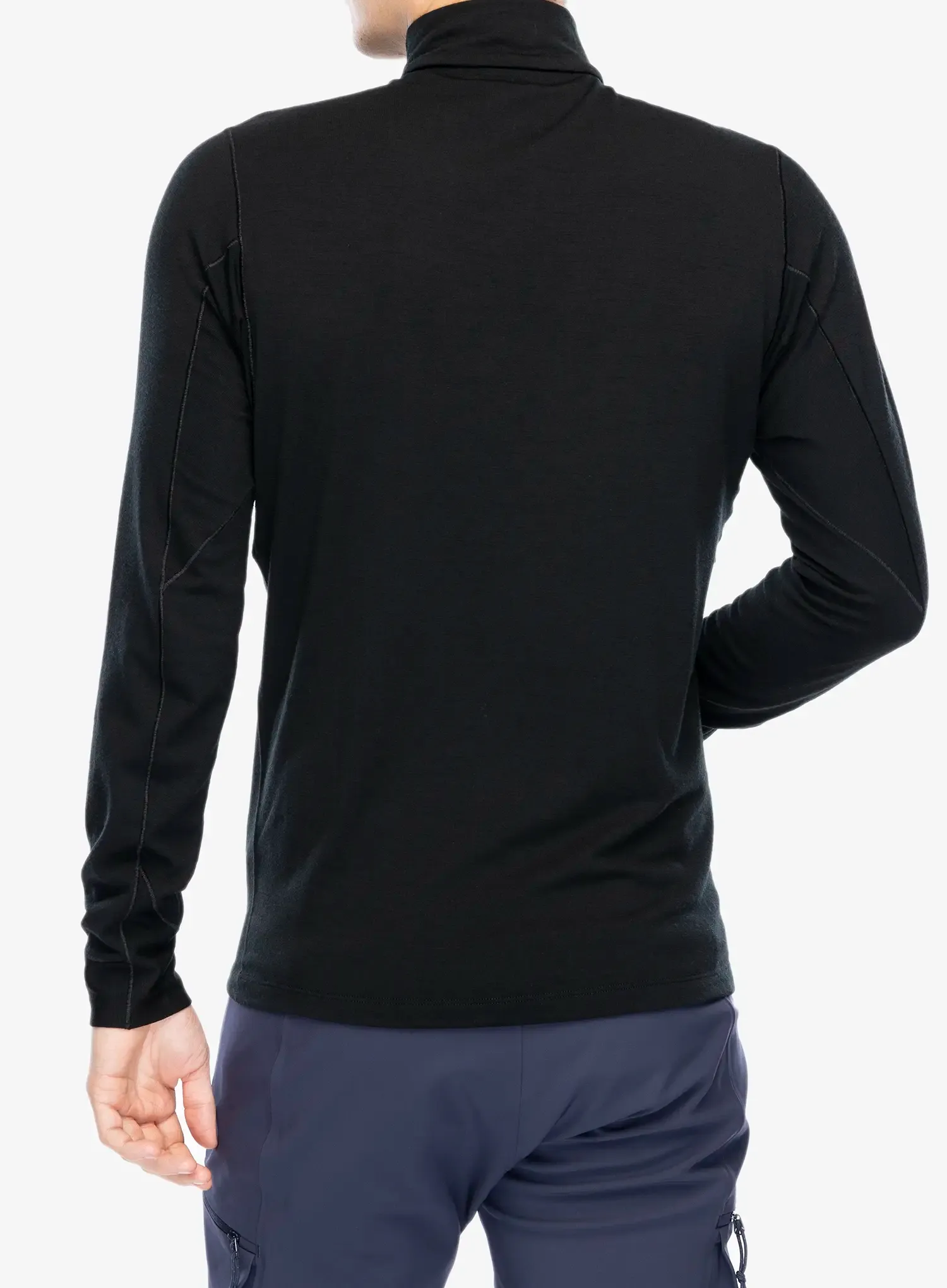 Termo flis jopa Arcteryx Rho Merino Wool Zip Neck - black