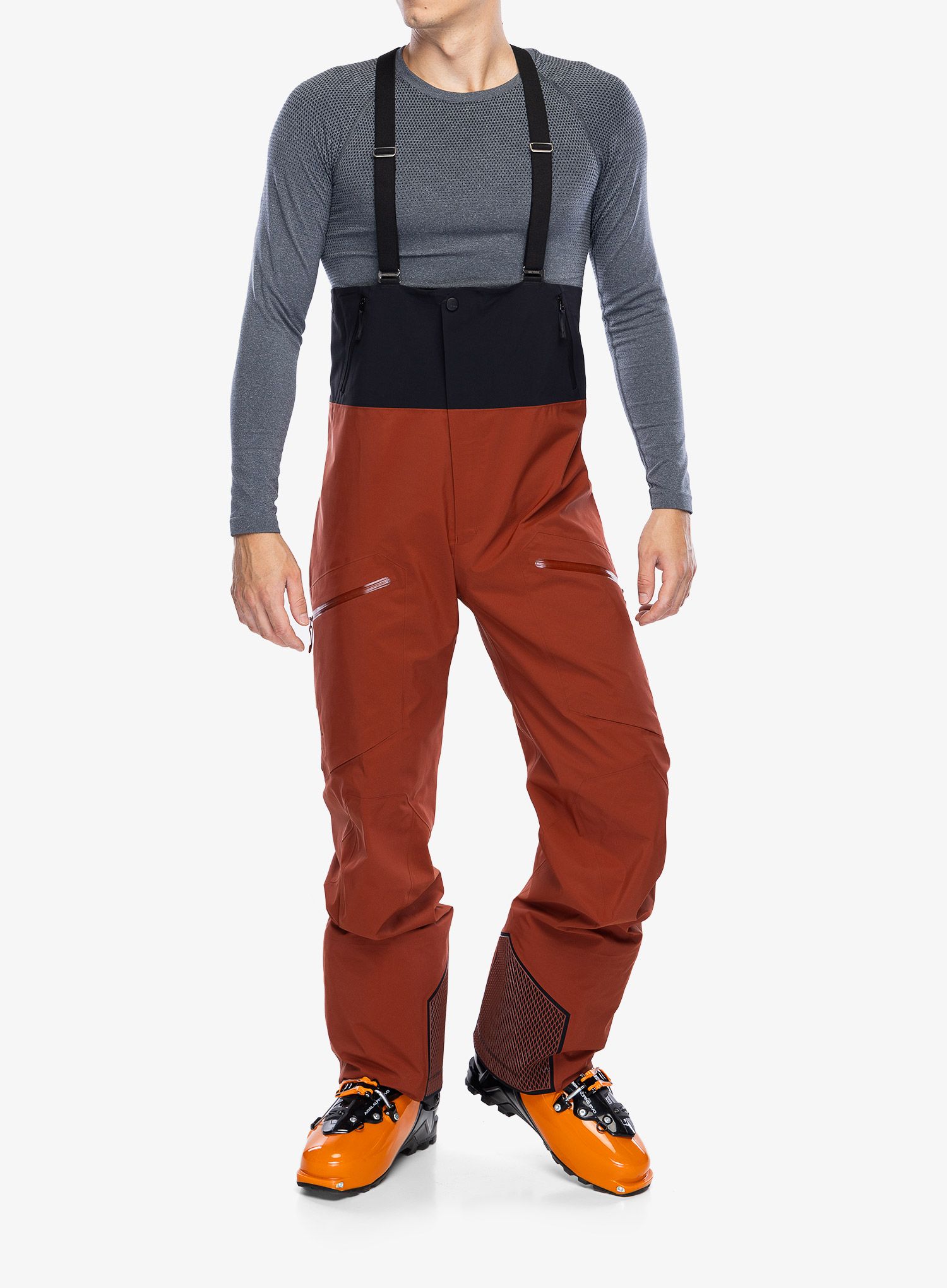 Hlače za turno smučanje Arcteryx Rush Bib Pant - sequoia