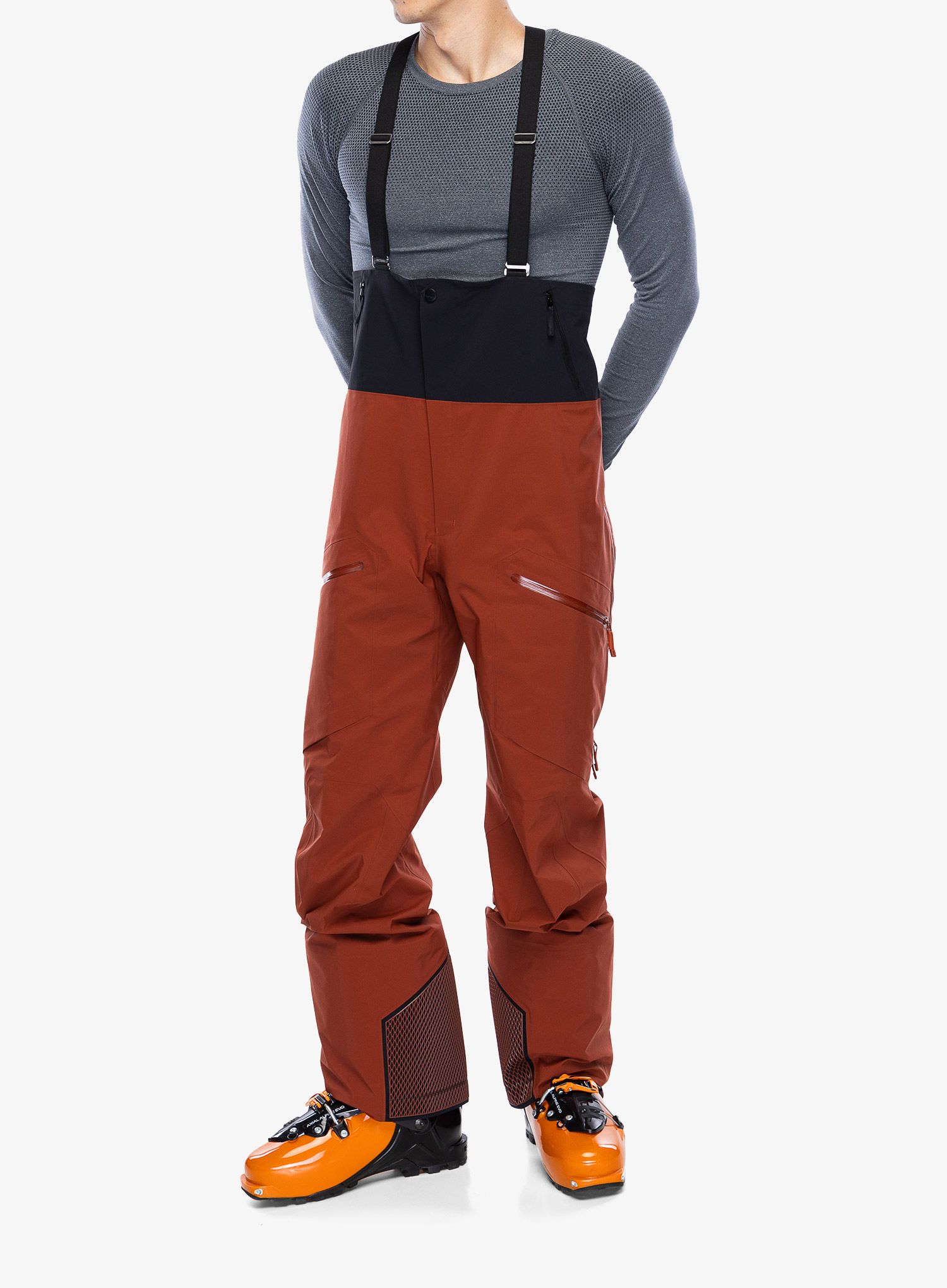 Hlače za turno smučanje Arcteryx Rush Bib Pant - sequoia